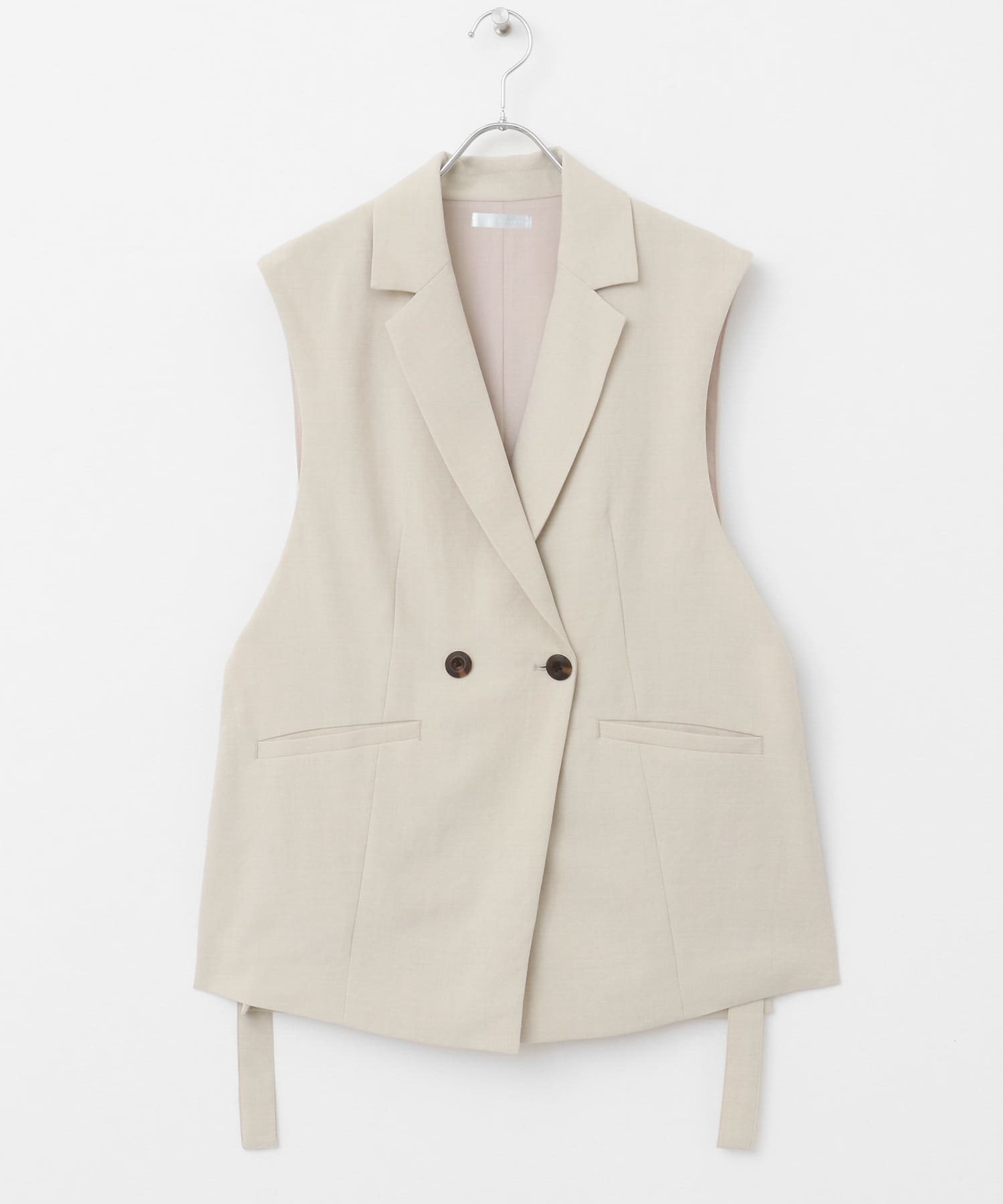 『UR TECH DRYLUXE』リネンライクサイドベルトジレ GREIGE one