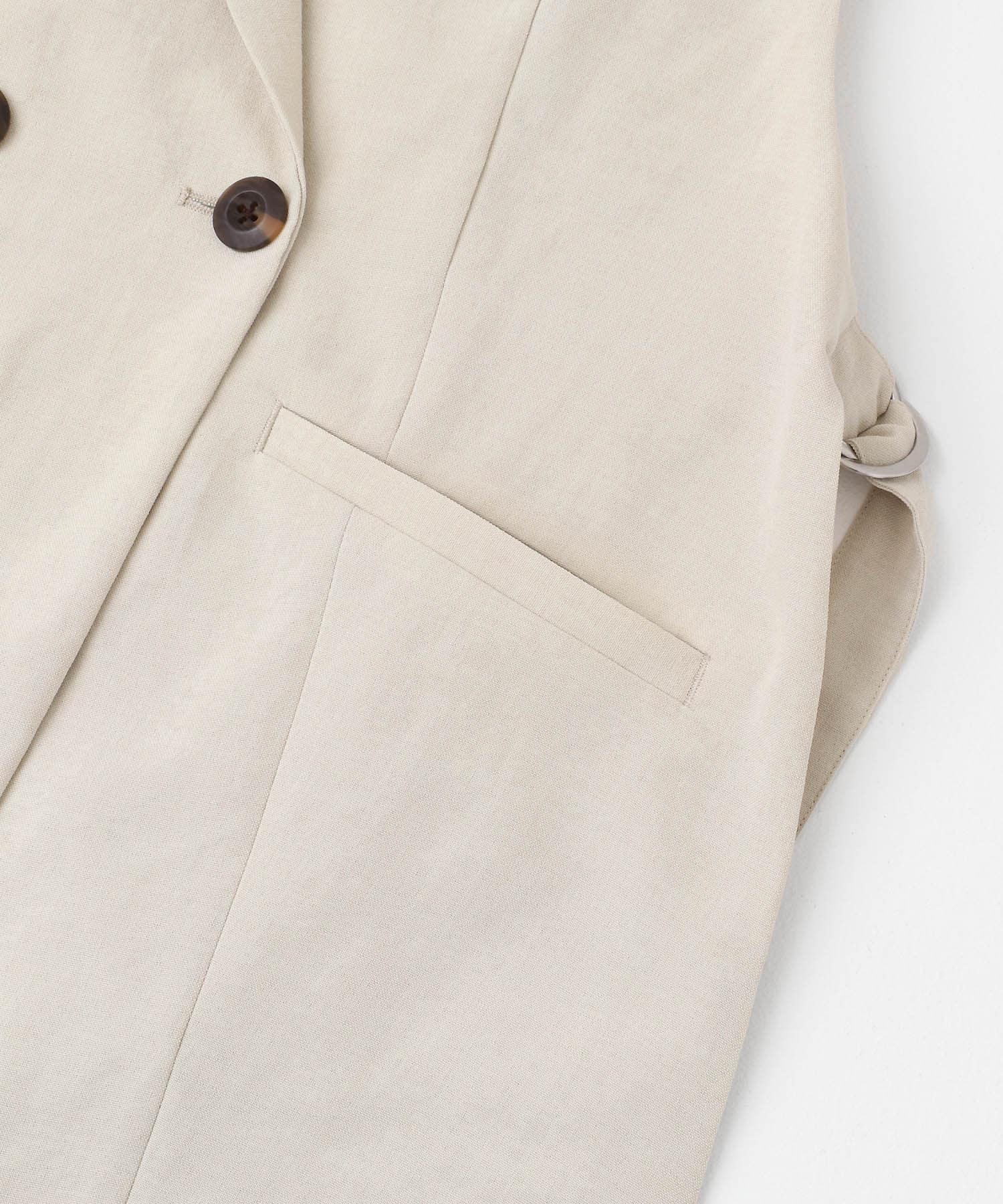 『UR TECH DRYLUXE』リネンライクサイドベルトジレ GREIGE one