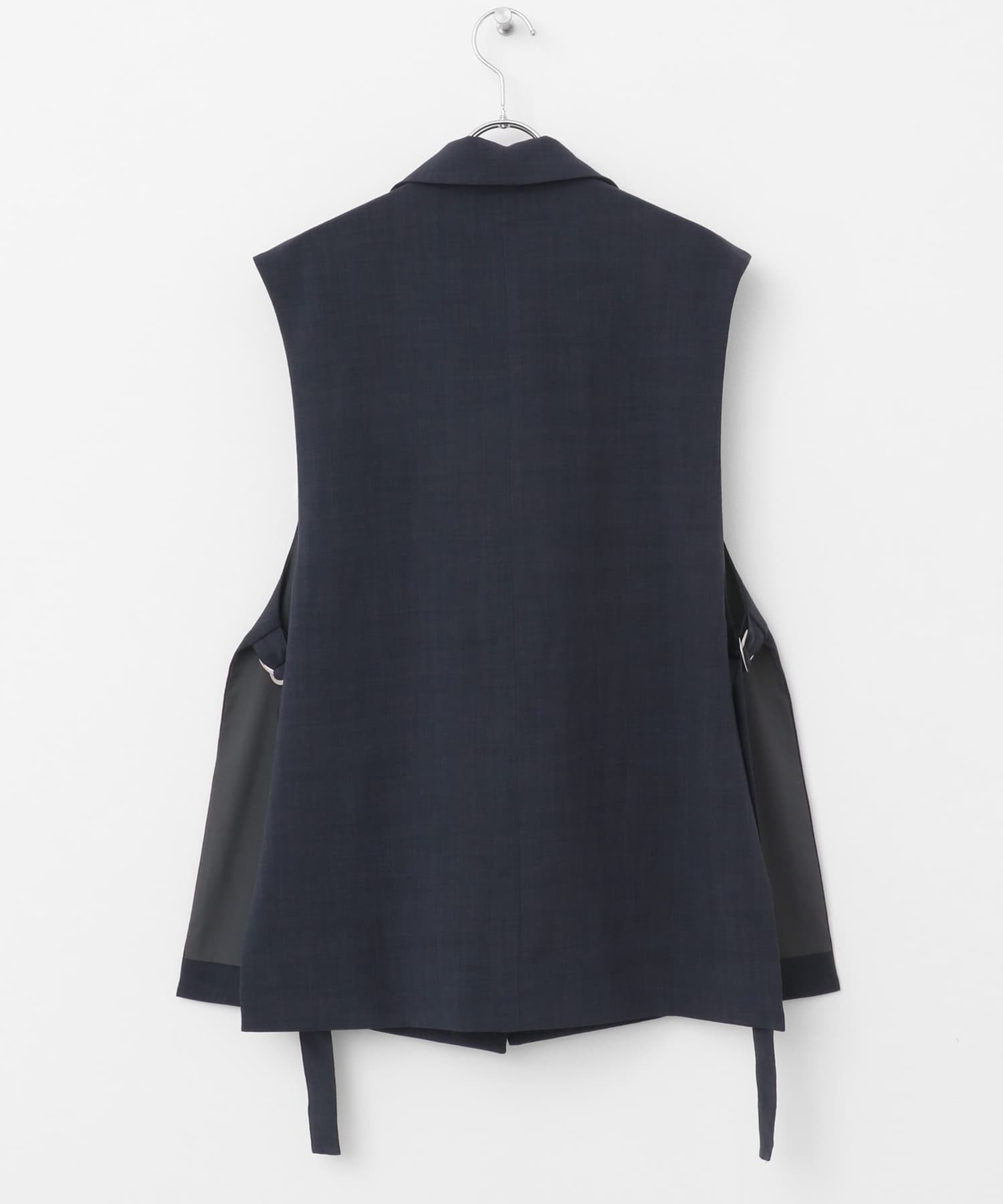 『UR TECH DRYLUXE』リネンライクサイドベルトジレ NAVY one