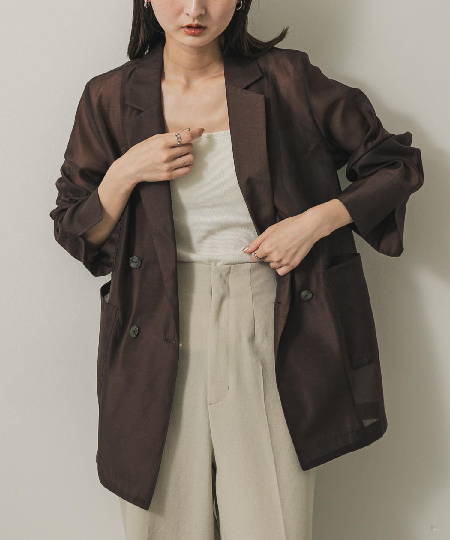 シアーテーラードジャケット