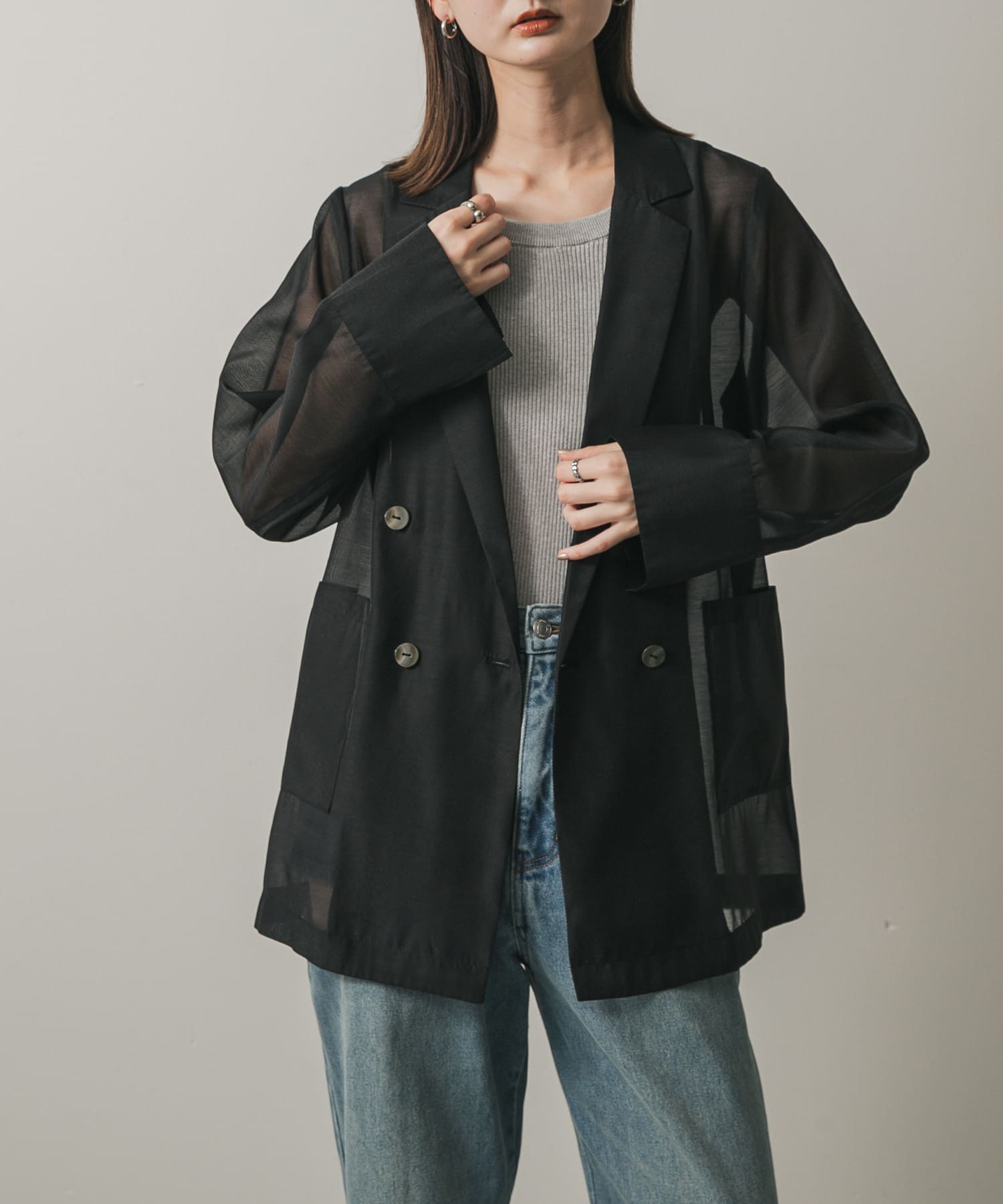 シアーテーラードジャケット