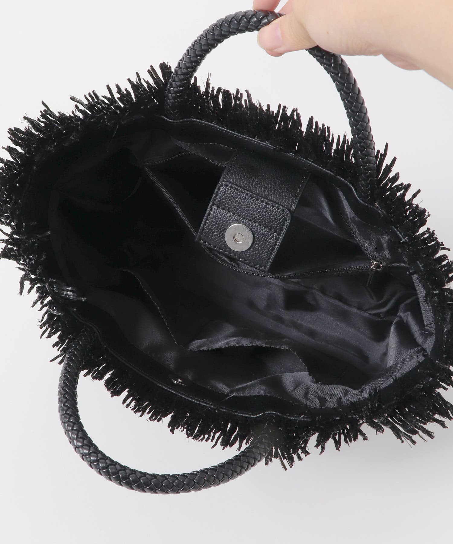 スクエアカゴバッグ BLACK one