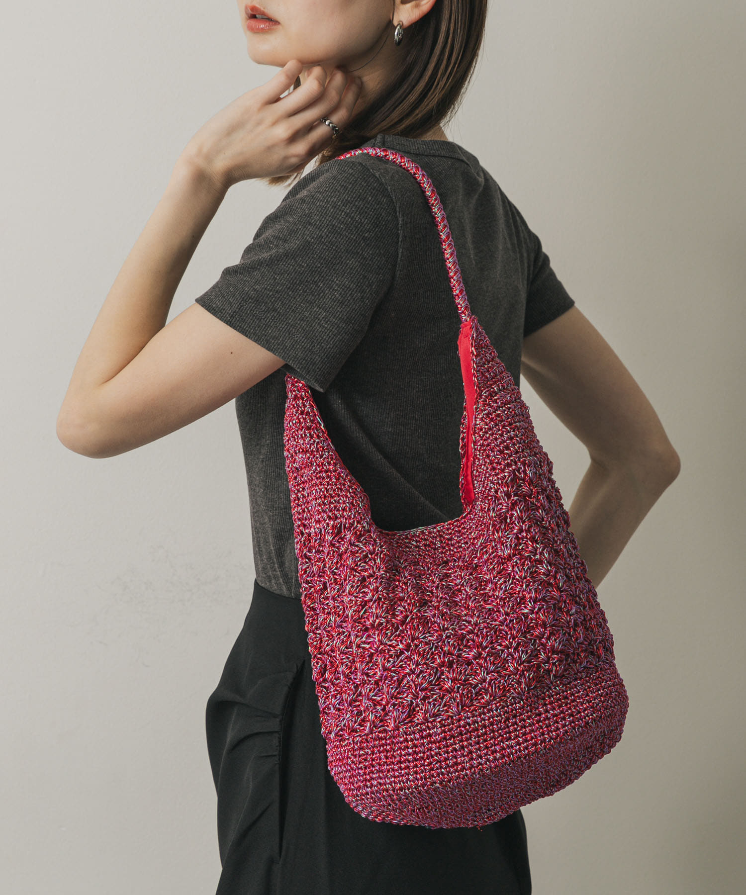 メタリックヤーンバッグ