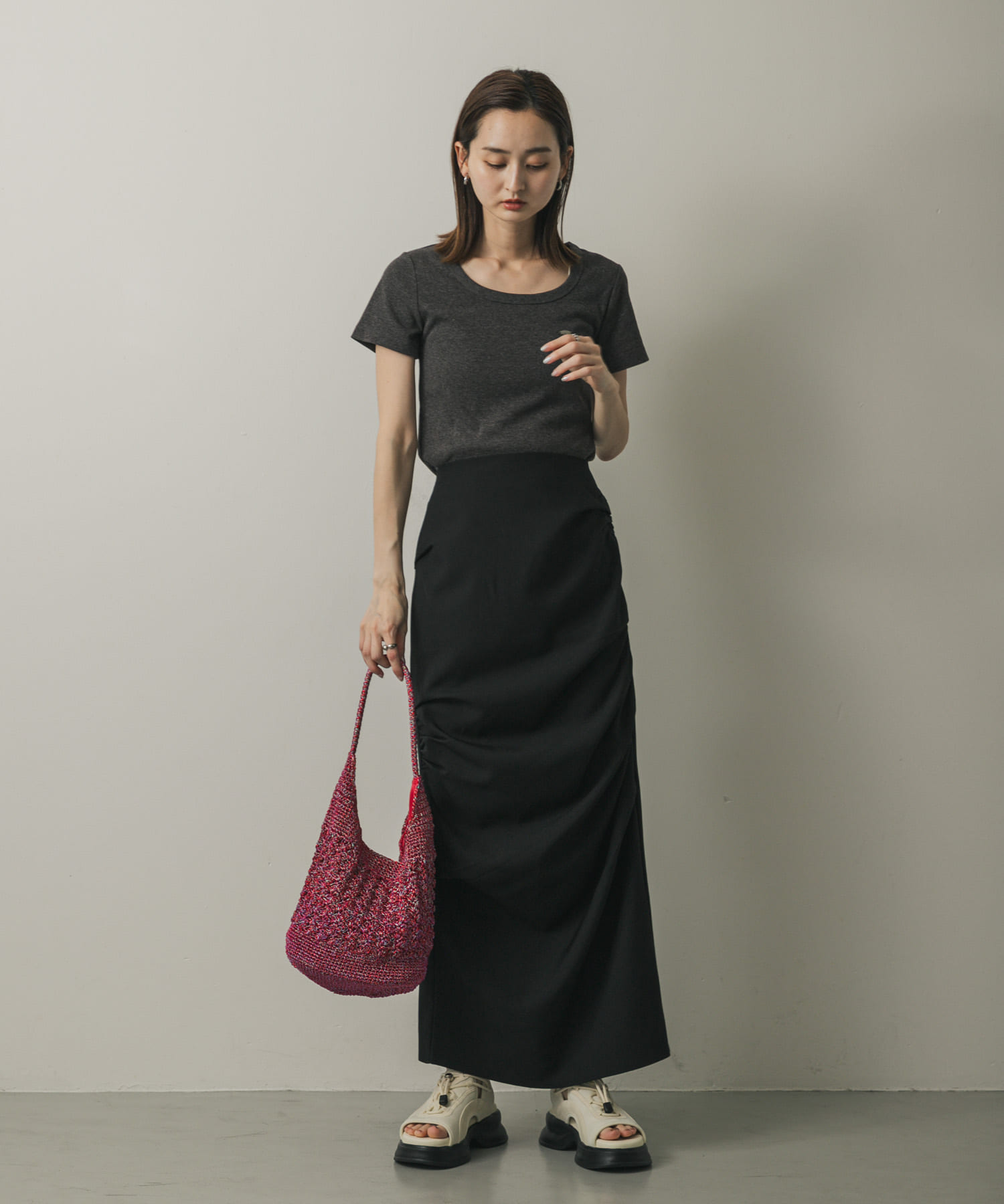 メタリックヤーンバッグ RED one