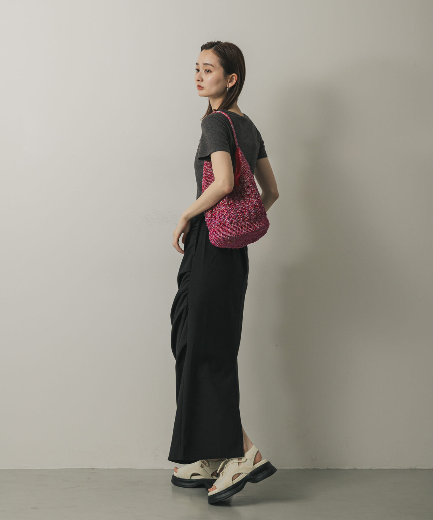 メタリックヤーンバッグ RED one