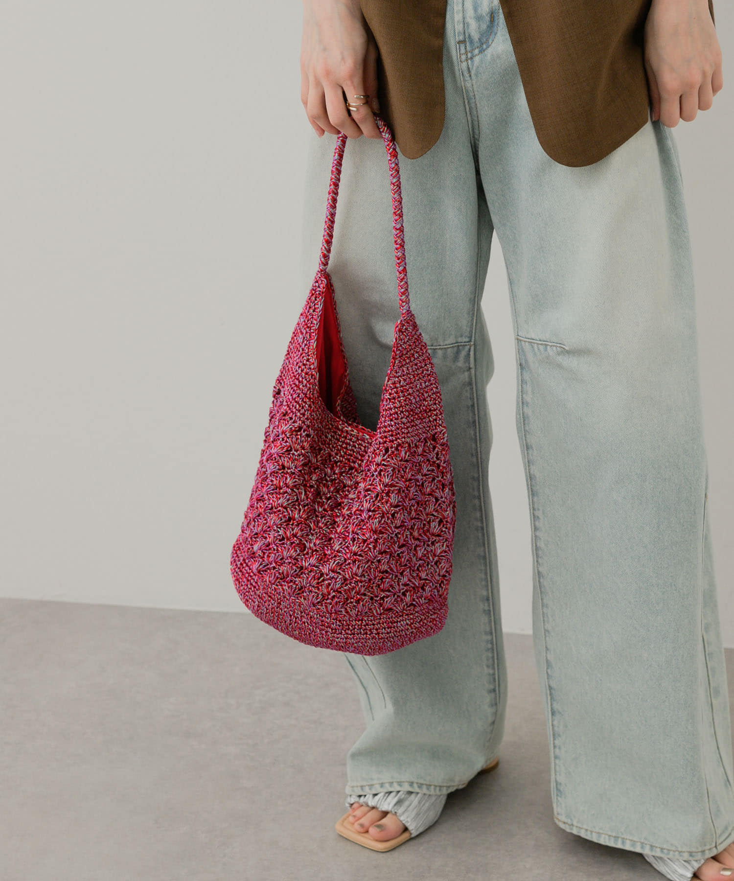 メタリックヤーンバッグ RED one