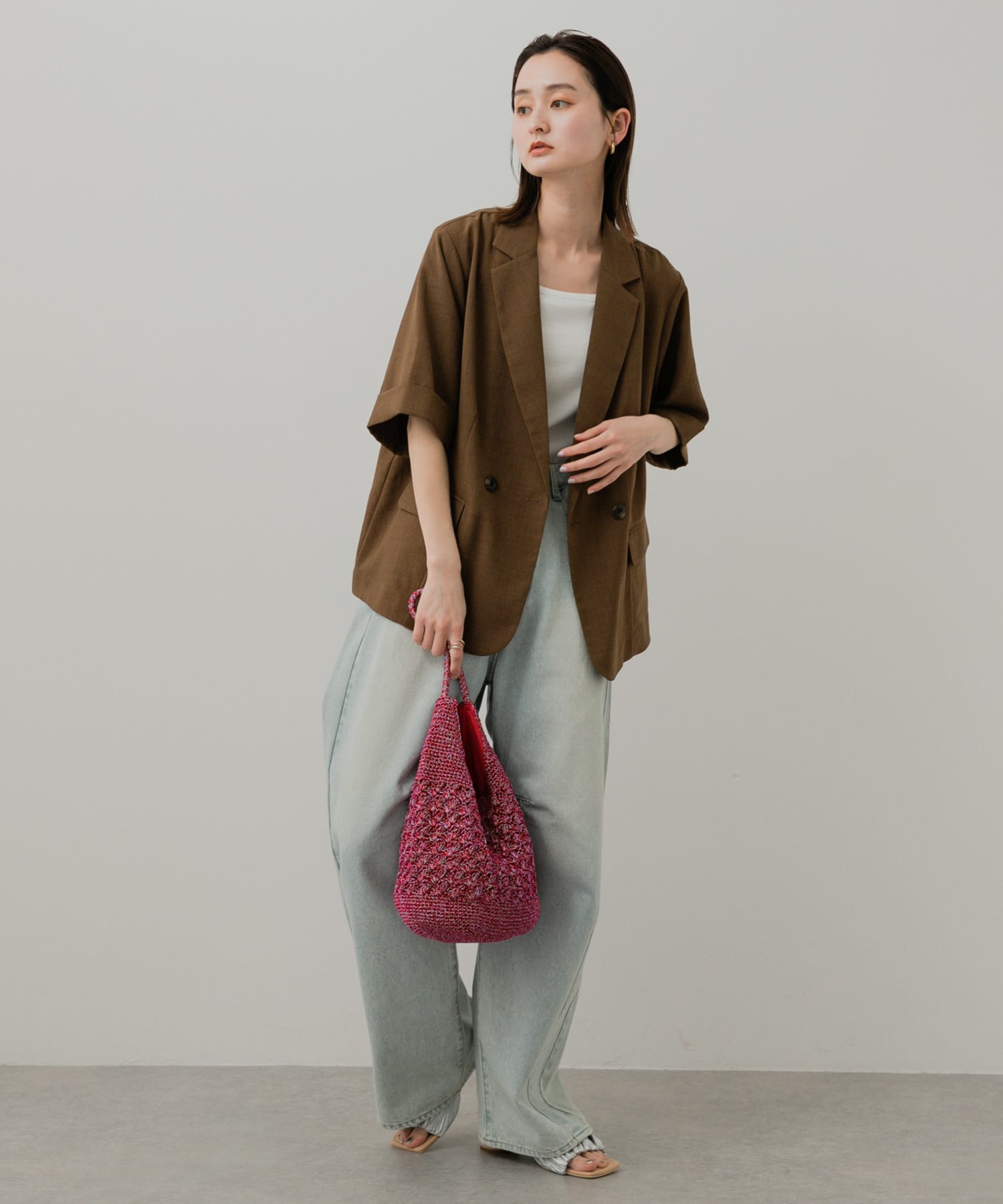 メタリックヤーンバッグ RED one