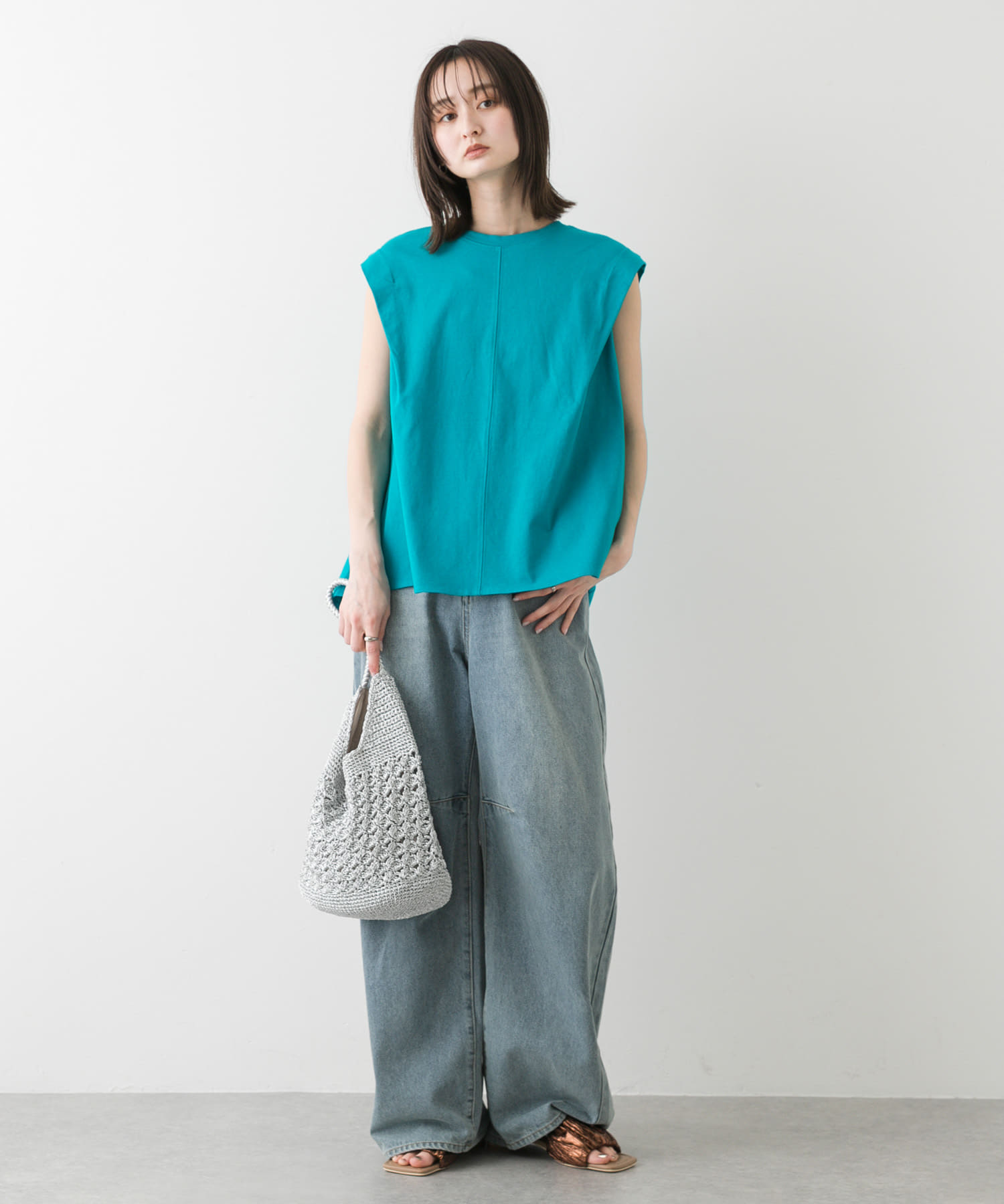 メタリックヤーンバッグ SILVER one