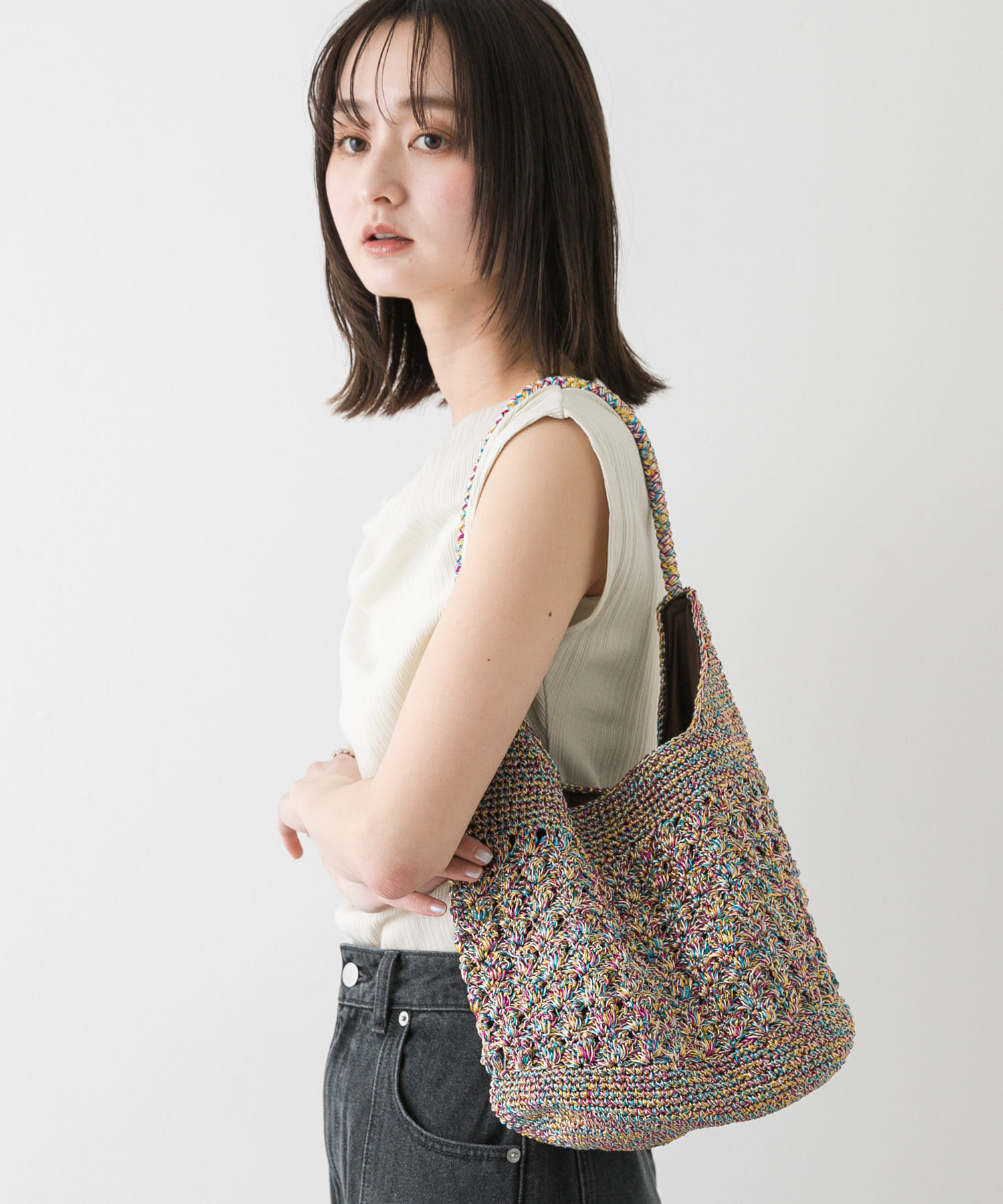 メタリックヤーンバッグ MIX one