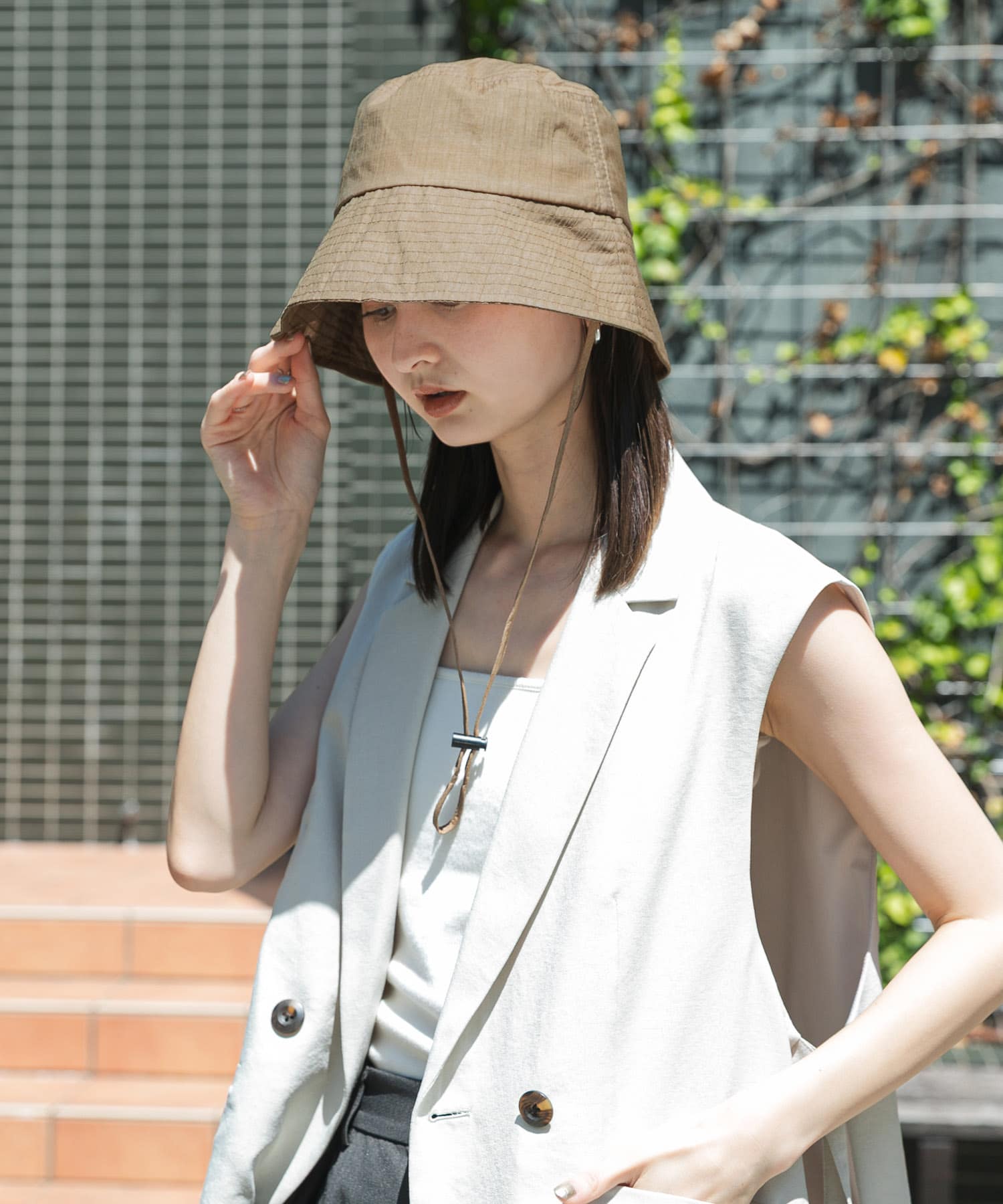 『WEB限定』『UVカット』UVダウンブリムハット