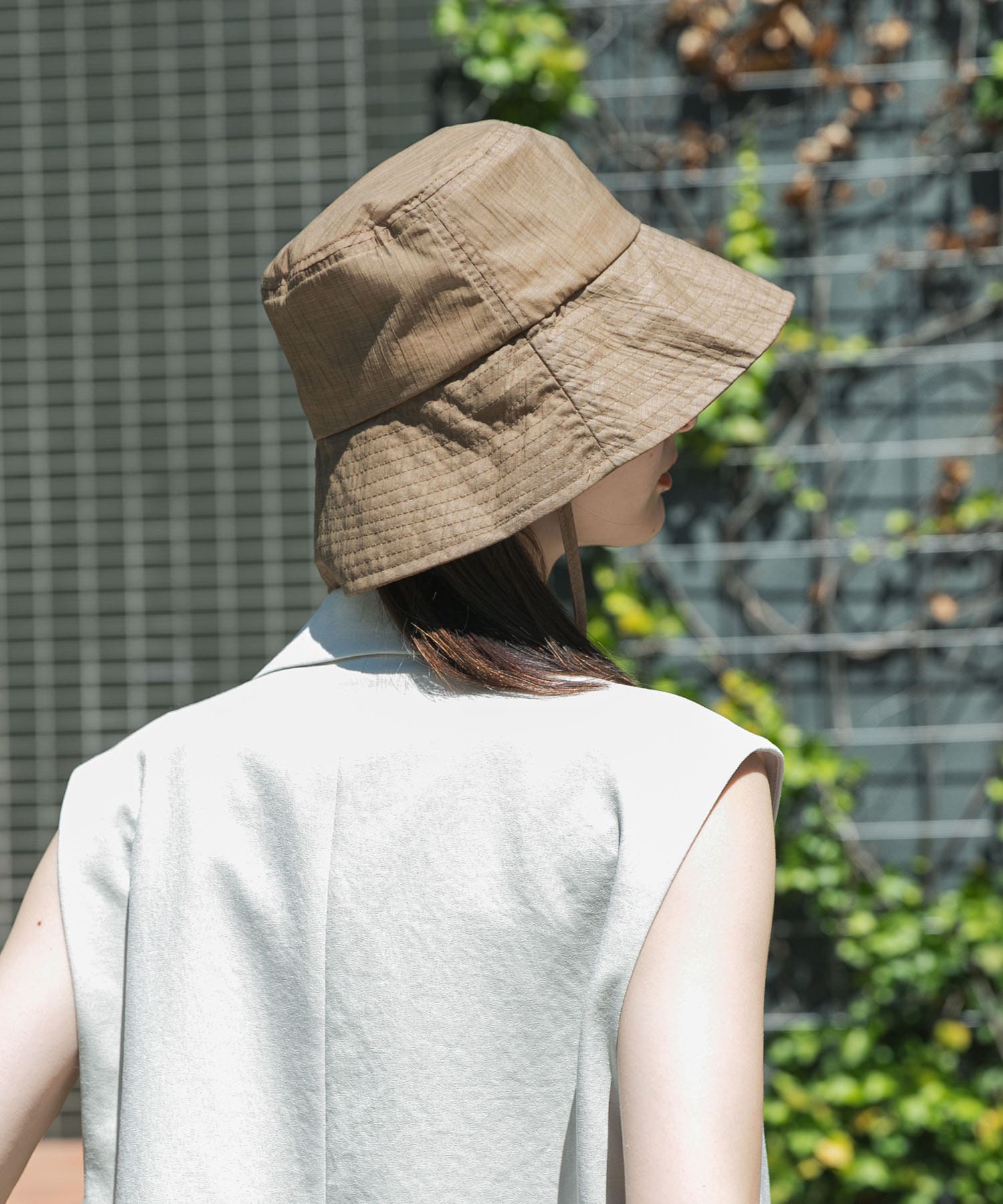 『WEB限定』『UVカット』UVダウンブリムハット KHAKI one