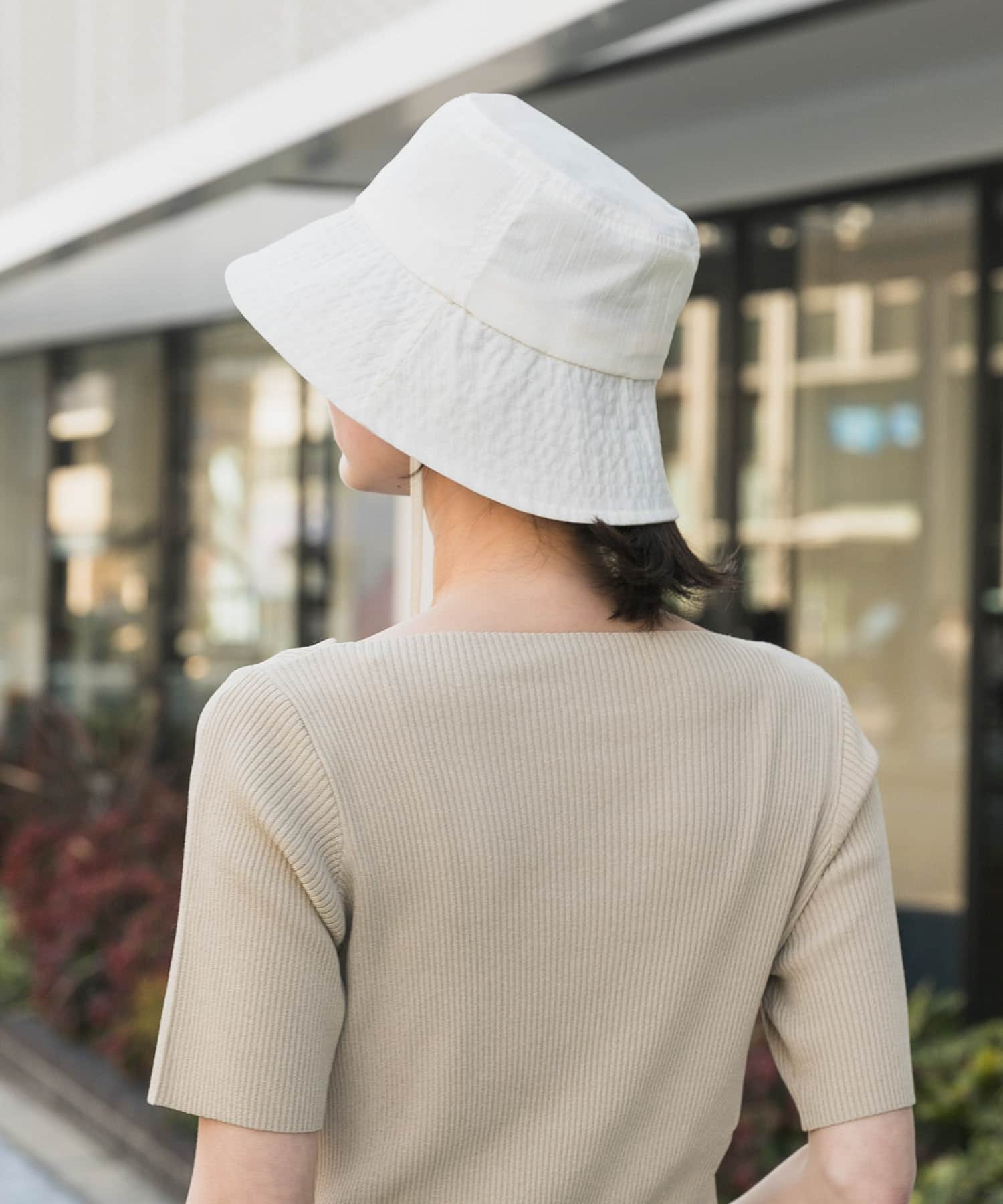 『WEB限定』『UVカット』UVダウンブリムハット IVORY one