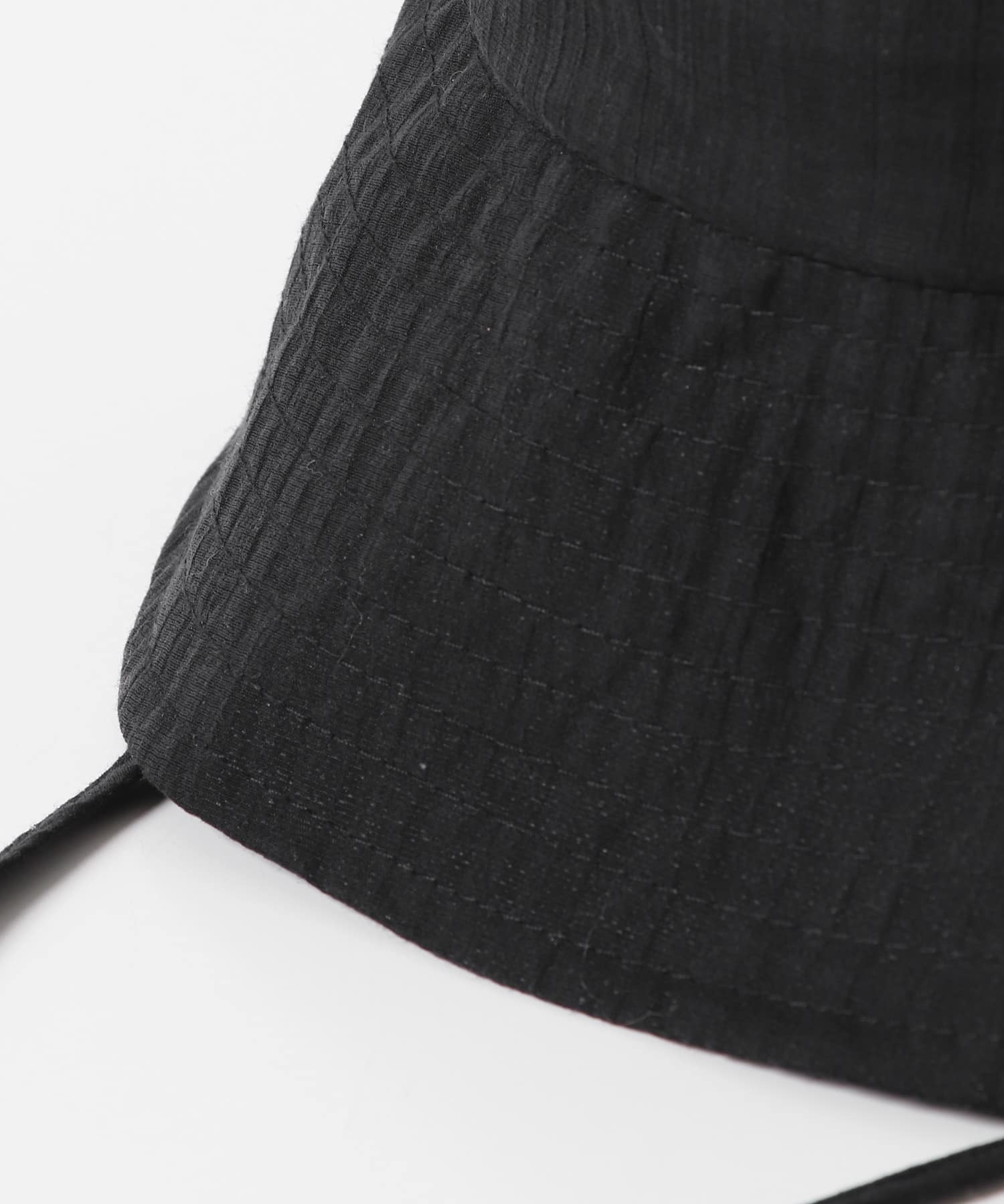 『WEB限定』『UVカット』UVダウンブリムハット BLACK one