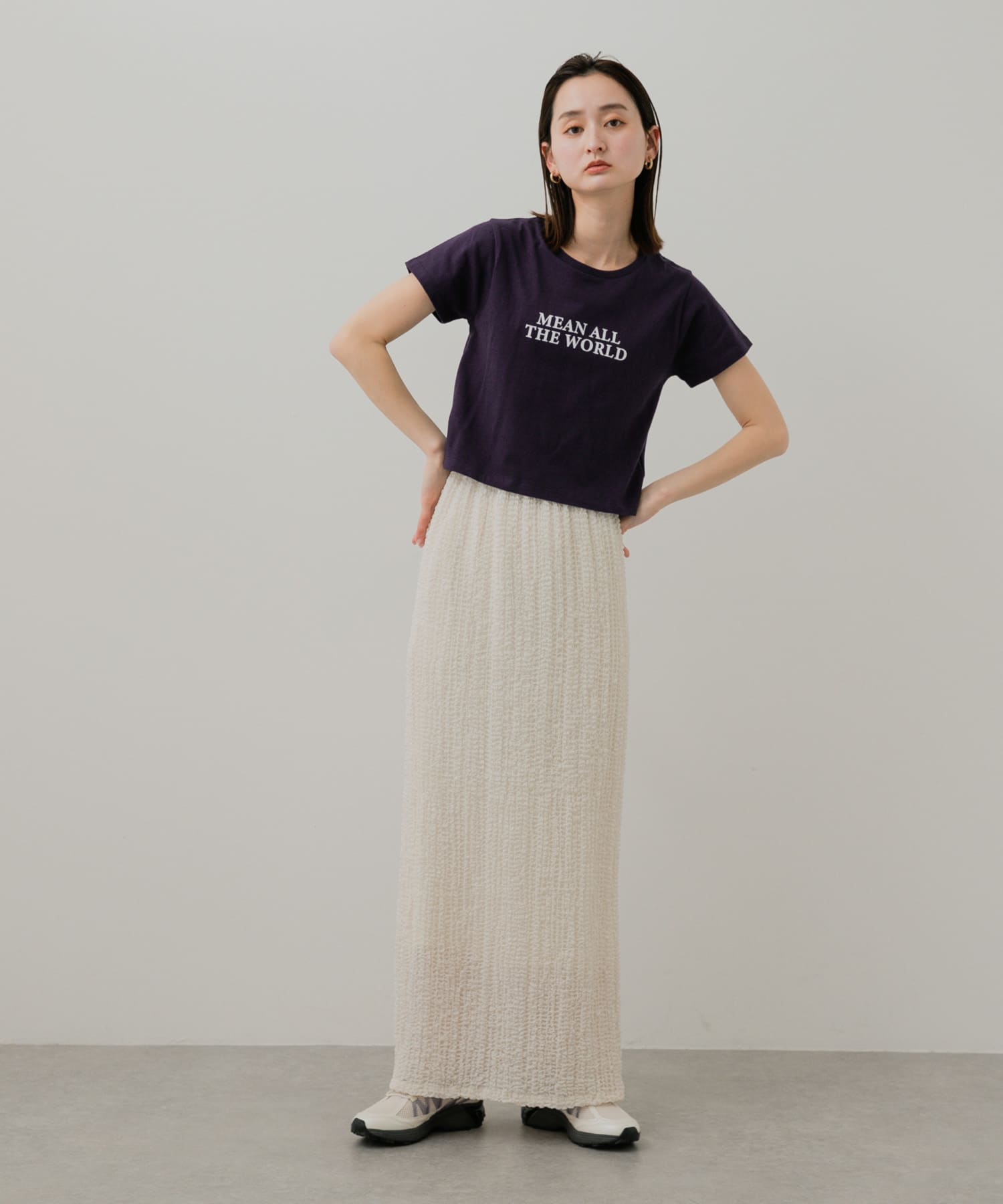 『軽量』メタリックエアースニーカー IVORY S