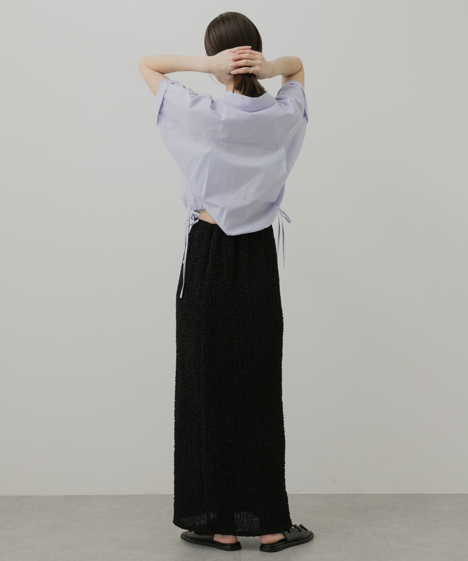 スクエアトゥベルトサンダル BLACK S