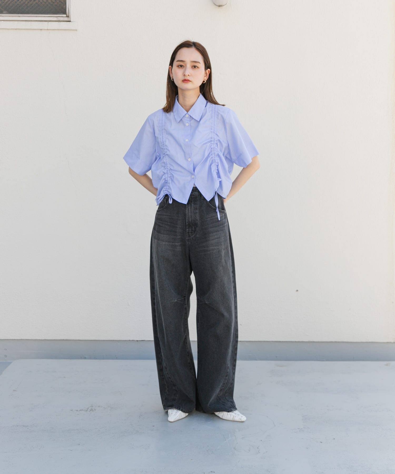 コードアミポインテッドサンダル OFF WHITE S