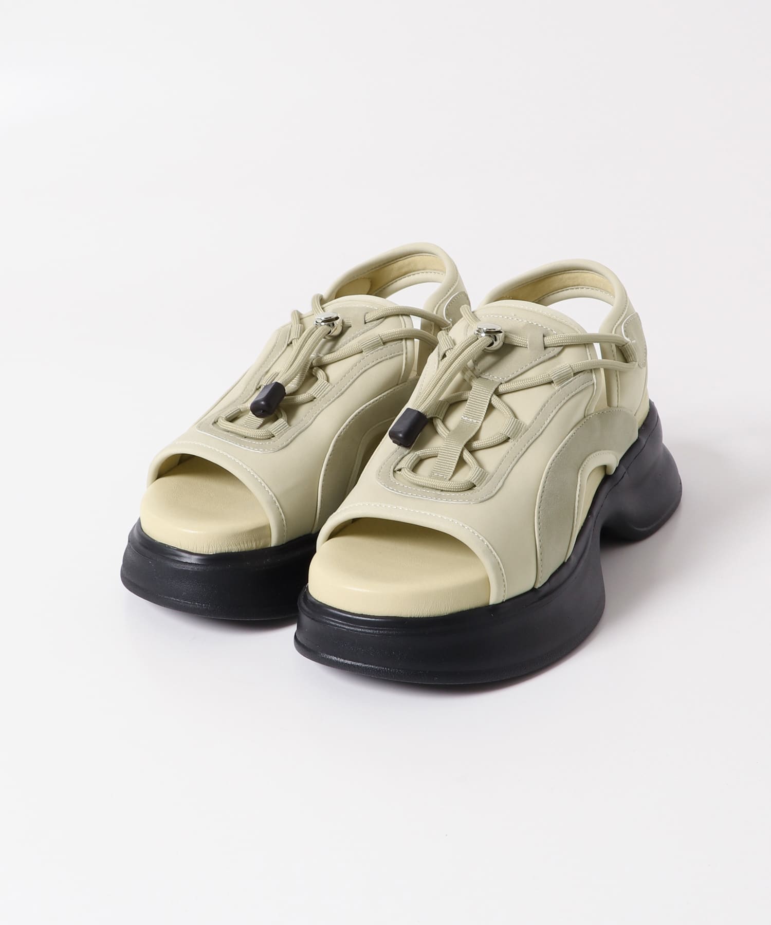 ボリュームソールドロストスポーツサンダル BEIGE S