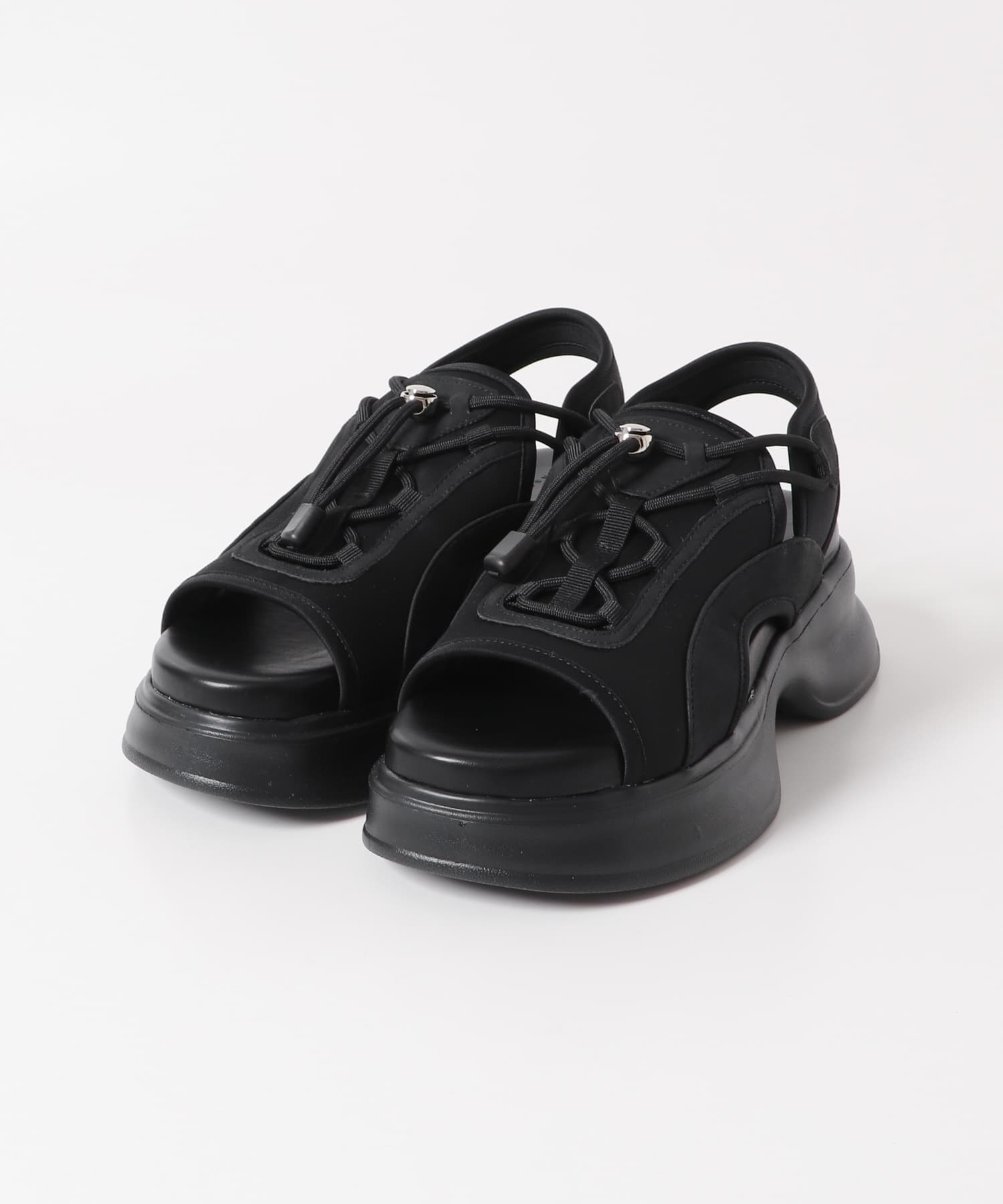 ボリュームソールドロストスポーツサンダル BLACK S