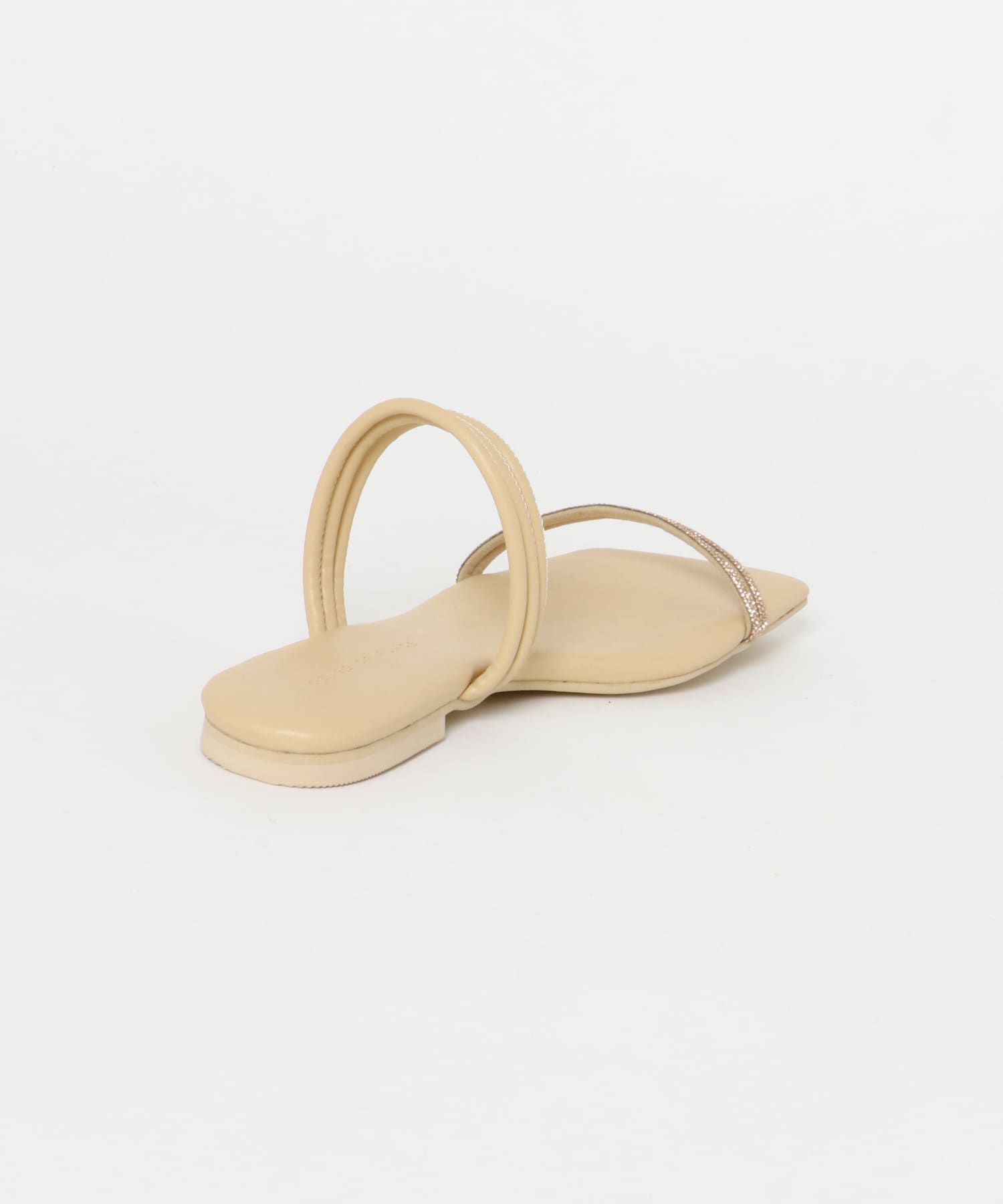 ラインストーンナローコードサンダル BEIGE S