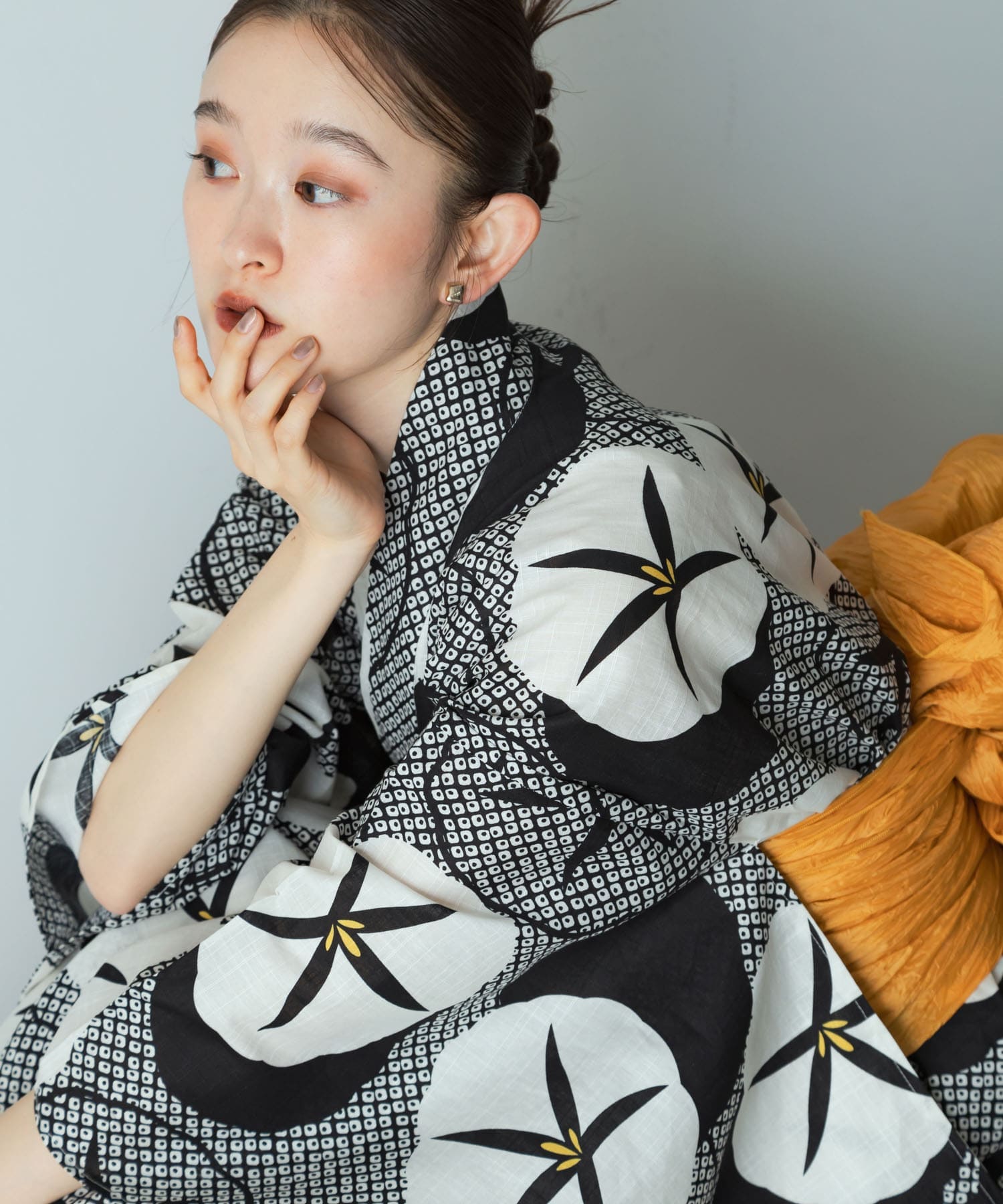 浴衣2点セットB(変織紅梅)