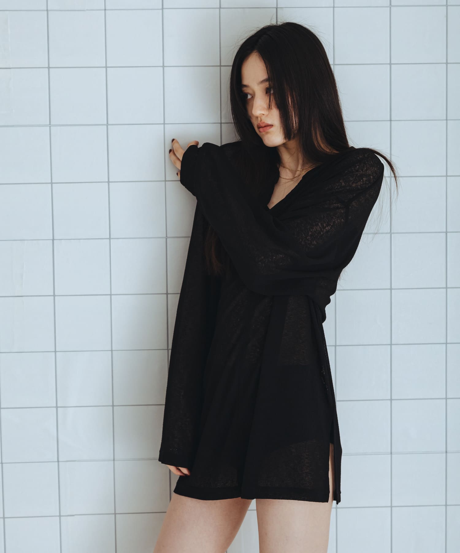 身長：160cm サイズ：one