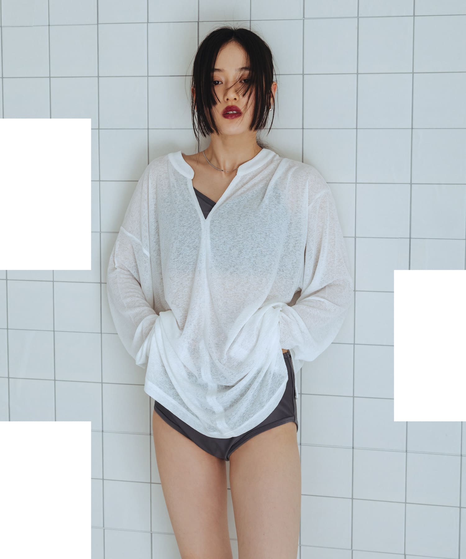 身長：160cm サイズ：one