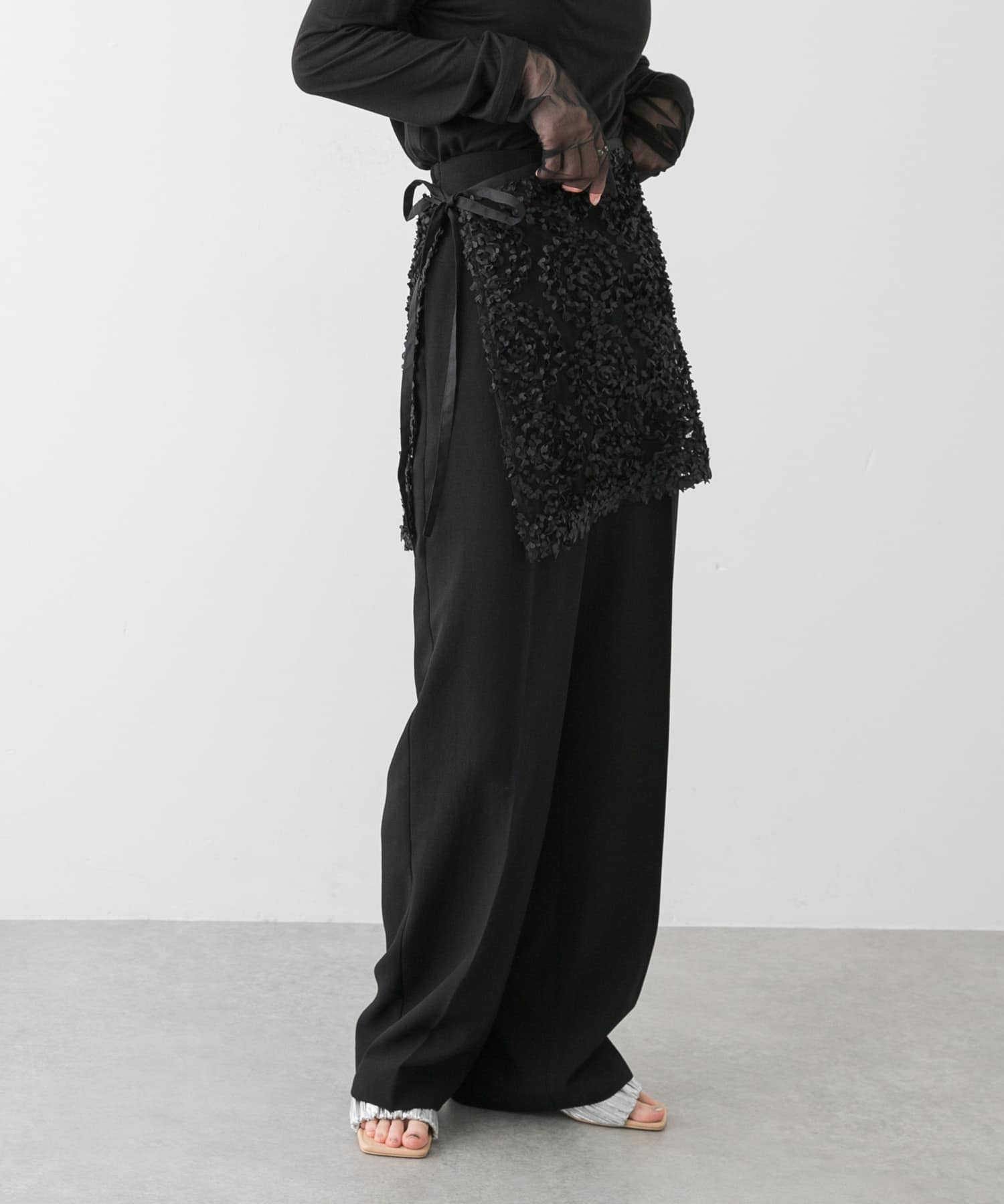 チュールレースラップスカート