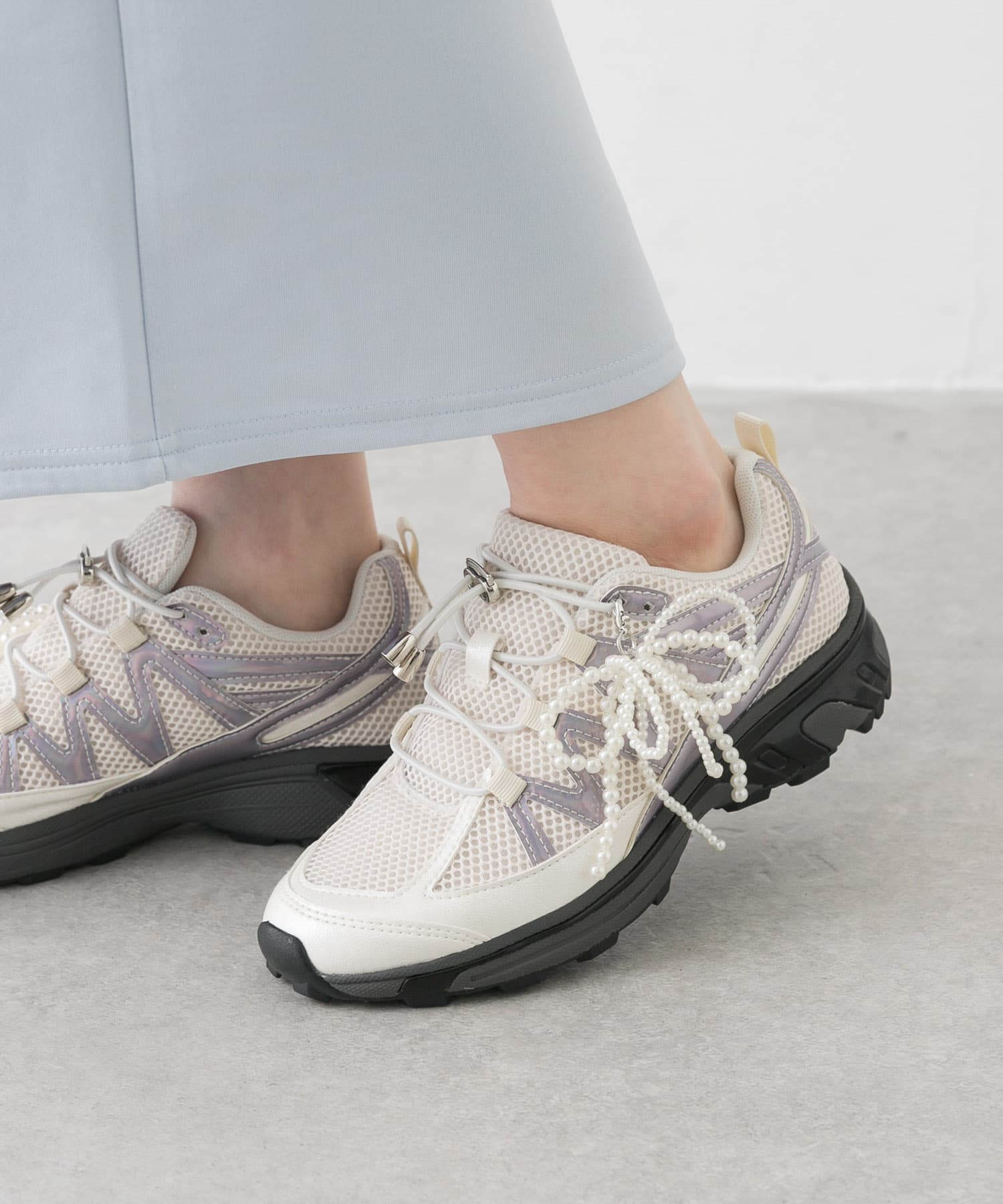 『WEB/一部店舗限定』リボンシューズチャーム OFF WHITE one