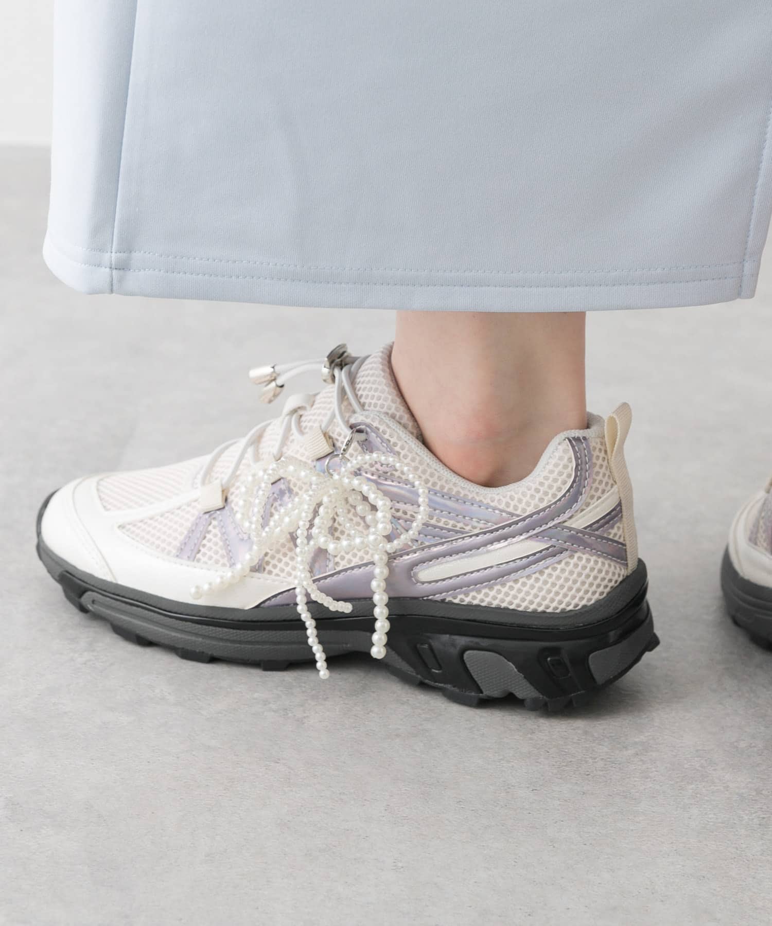 『WEB/一部店舗限定』リボンシューズチャーム OFF WHITE one