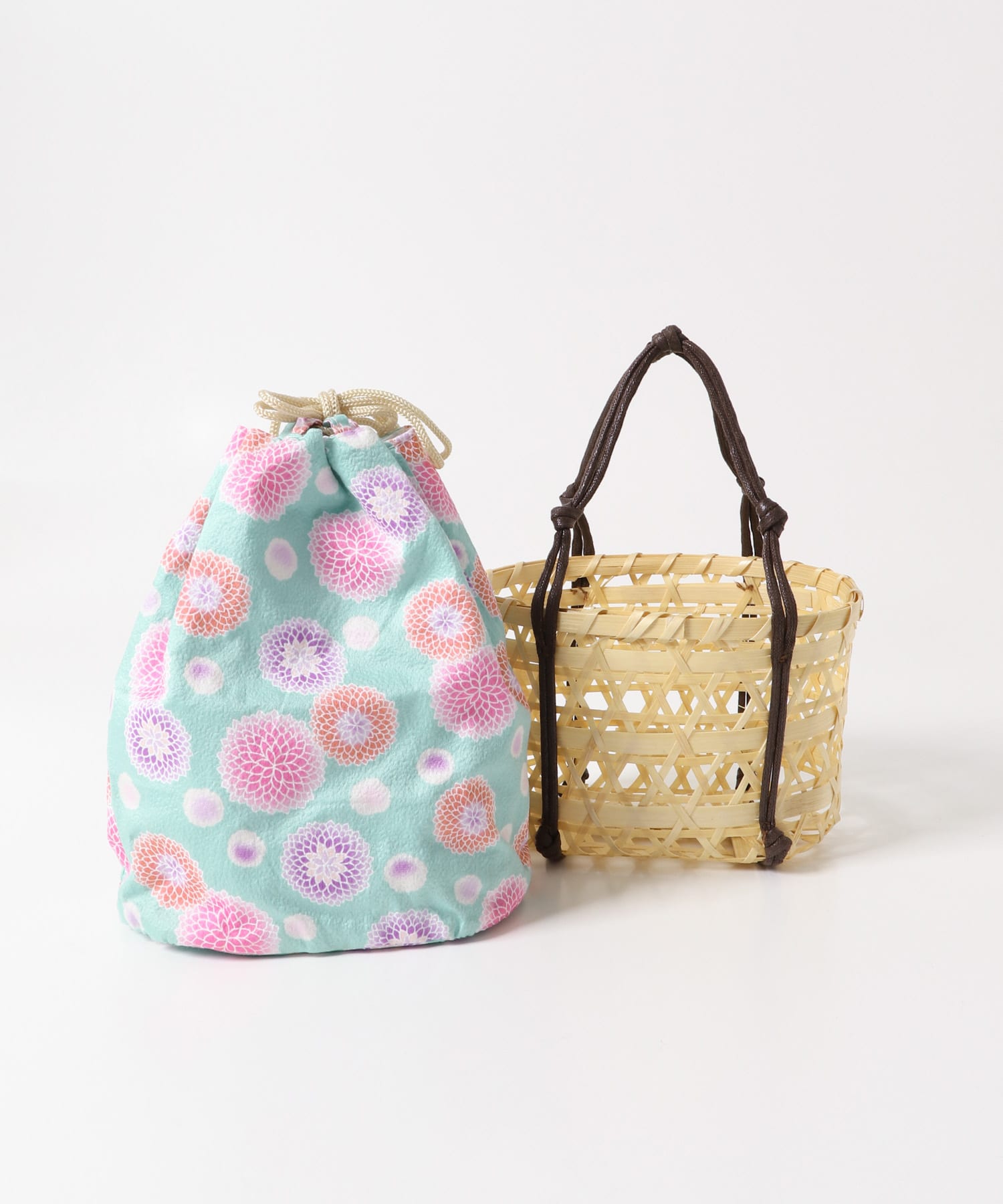 カゴキンチャクバッグA BEIGE one