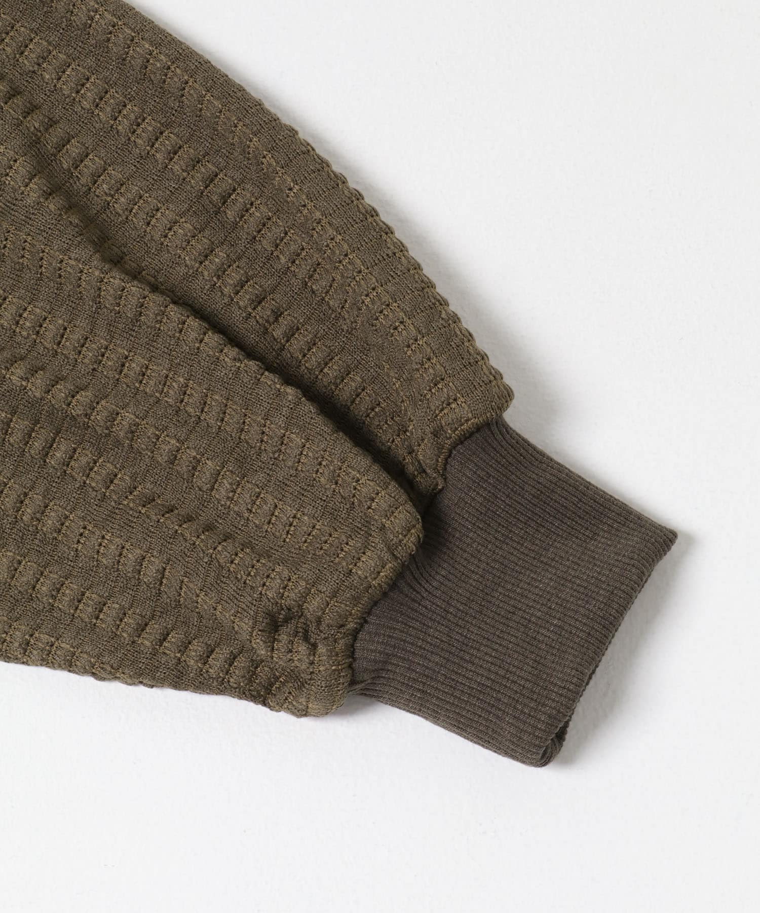 ライトワッフルクルーネックロングTシャツ KHAKI M