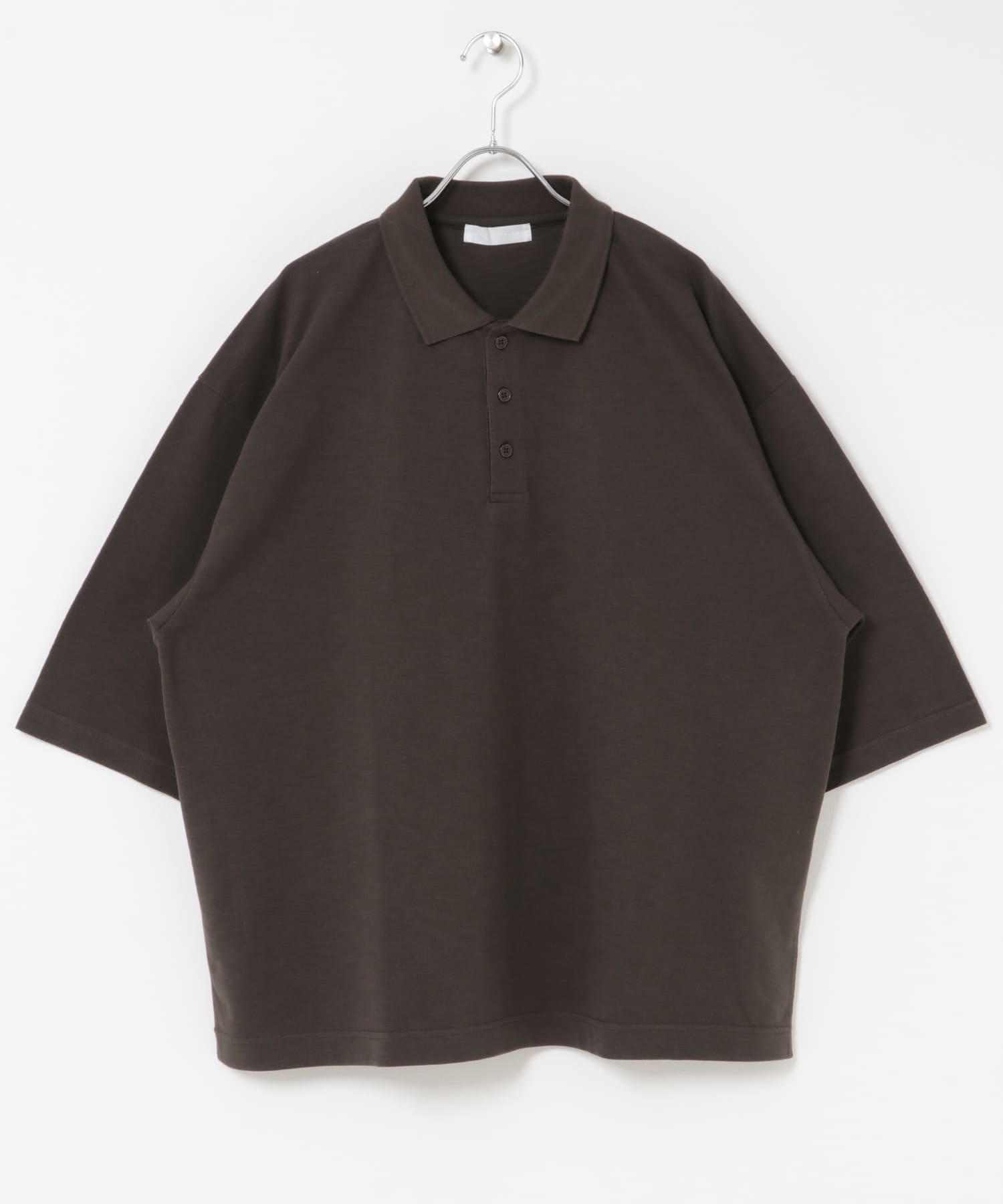 スラブカノコエクストラルーズポロシャツ BROWN M