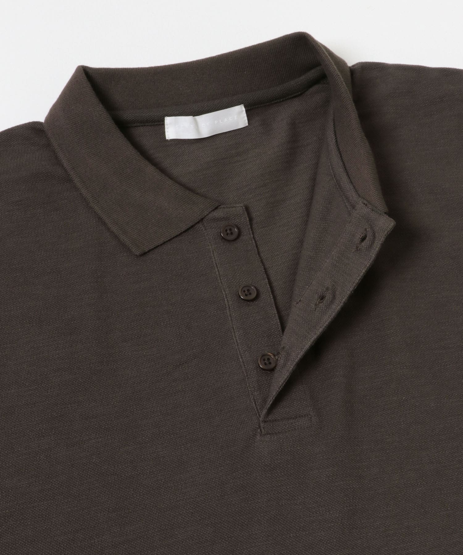 スラブカノコエクストラルーズポロシャツ BROWN M
