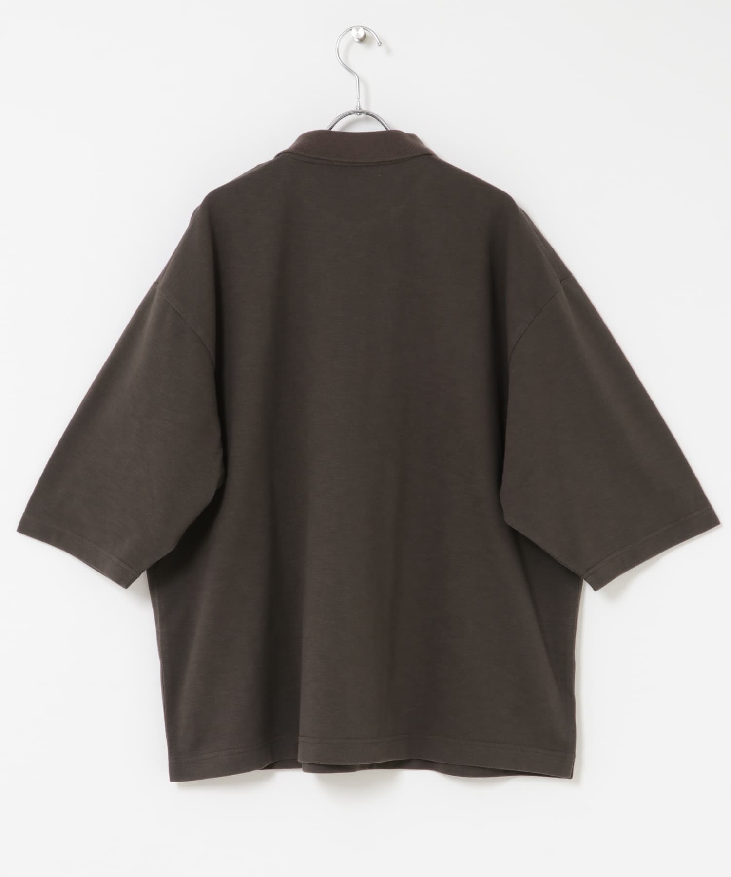 スラブカノコエクストラルーズポロシャツ BROWN M