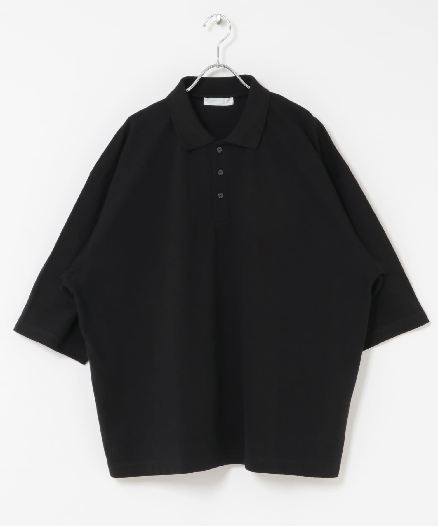 スラブカノコエクストラルーズポロシャツ BLACK M