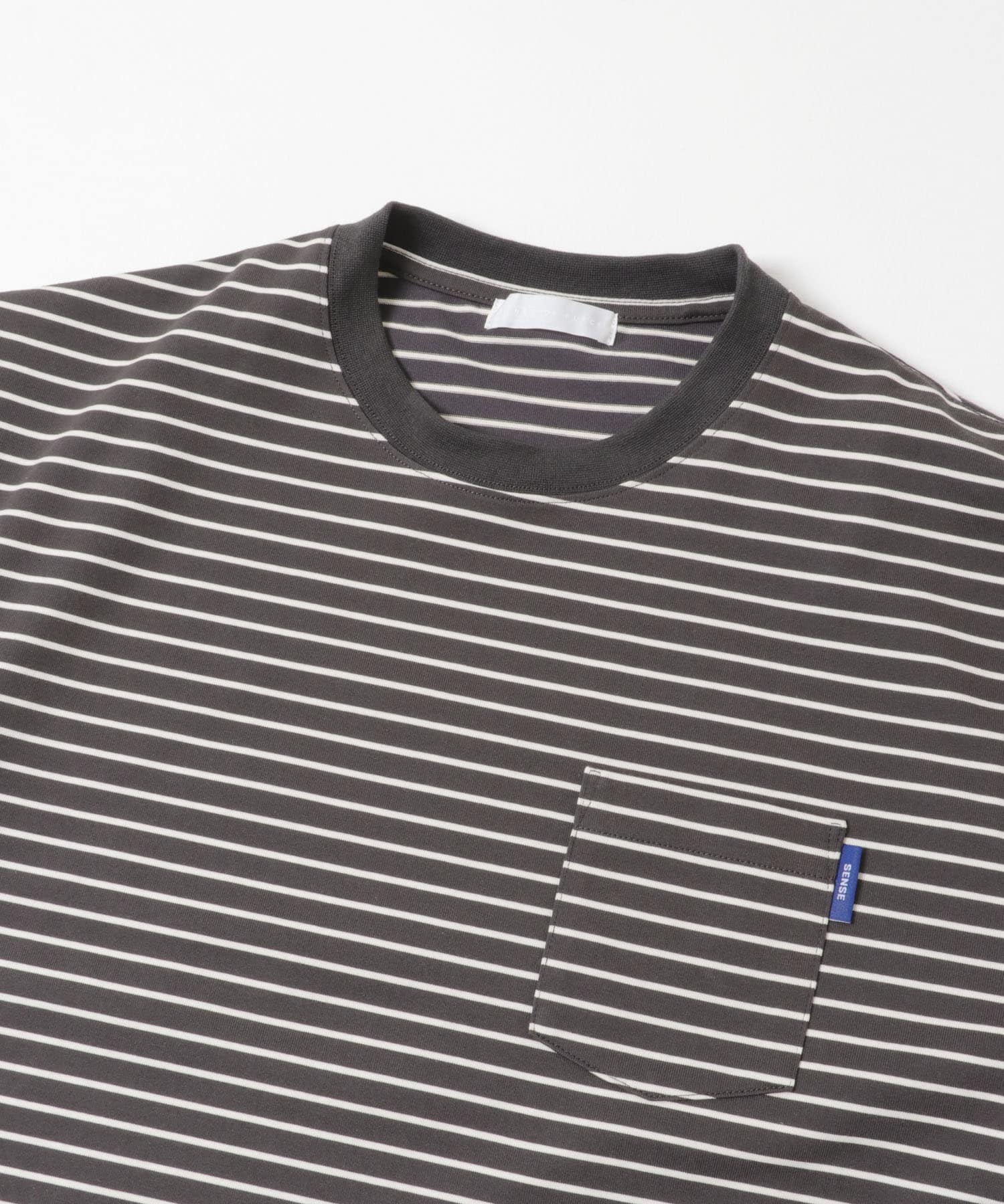 コットンクルーネックロングスリーブTシャツ GRY×IVO M