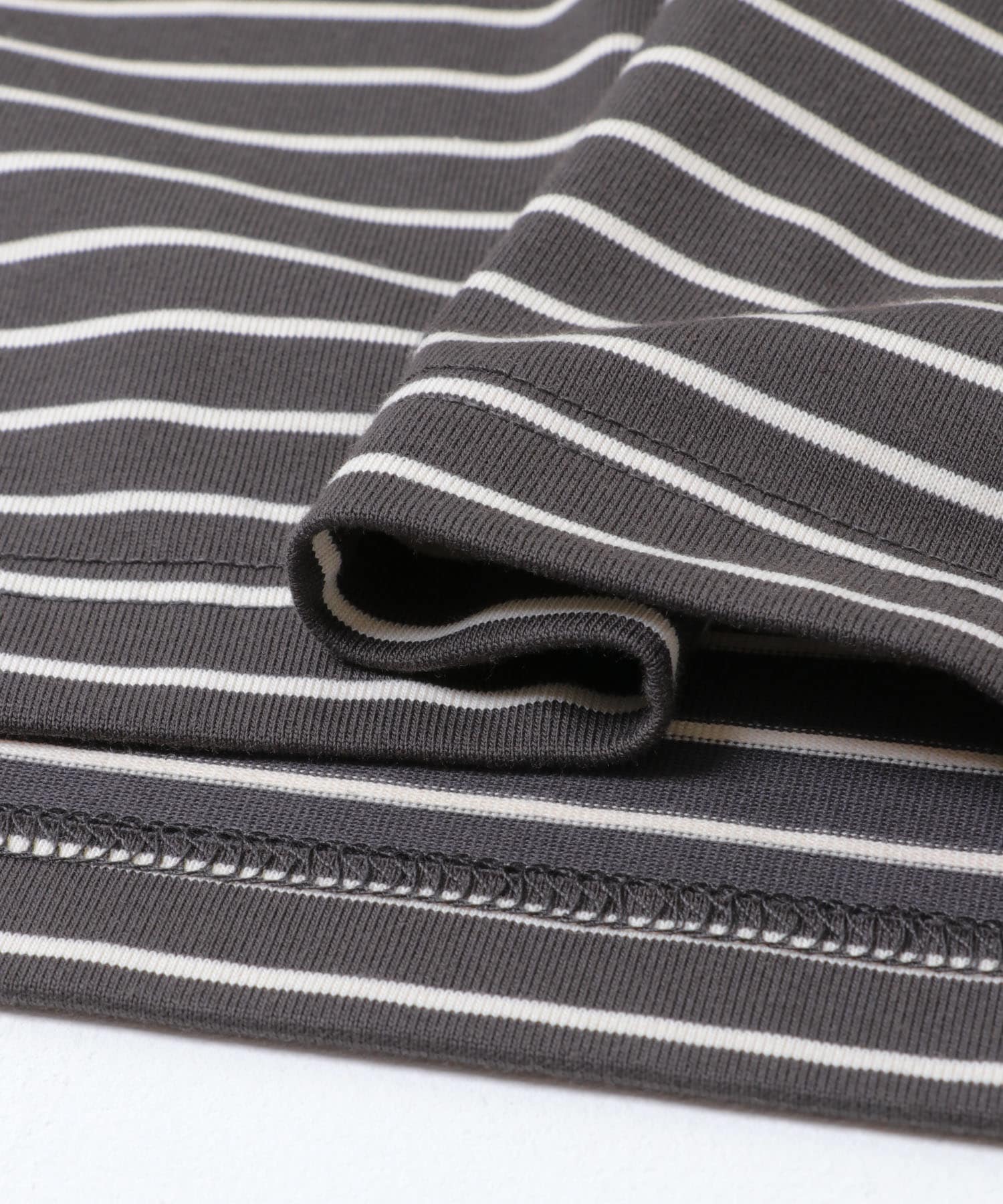 コットンクルーネックロングスリーブTシャツ GRY×IVO M