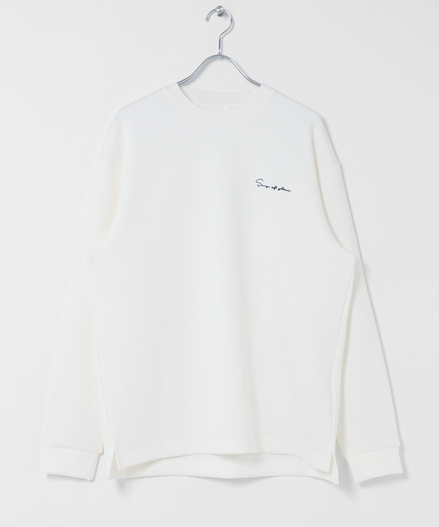 『一部WEB限定カラー』シシュウダンボールポンチロングTシャツ WHT×BLK M