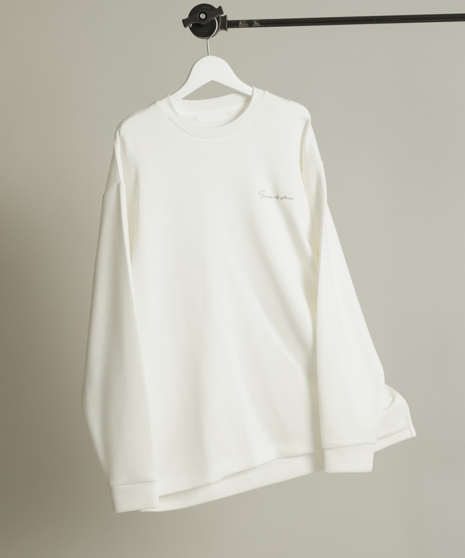 『一部WEB限定カラー』シシュウダンボールポンチロングTシャツ WHT×WHT M