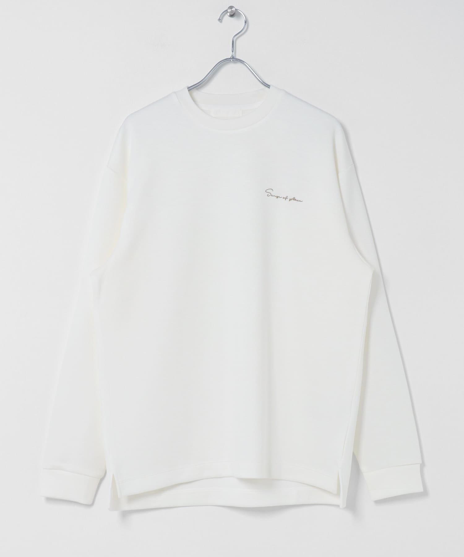 『一部WEB限定カラー』シシュウダンボールポンチロングTシャツ WHT×WHT M