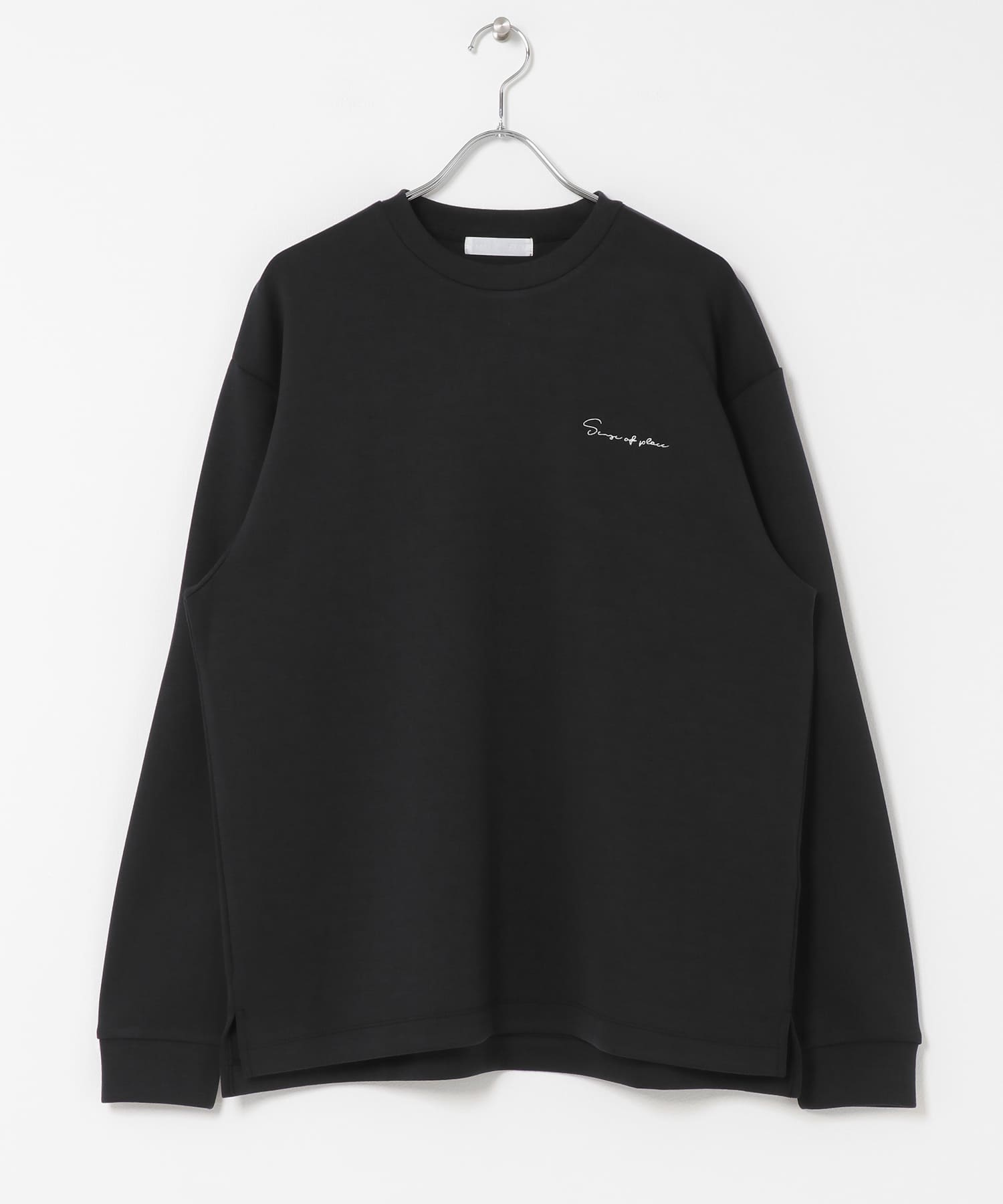 『一部WEB限定カラー』シシュウダンボールポンチロングTシャツ BLK×WHT M
