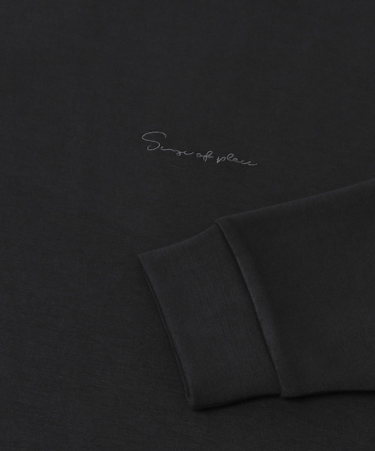 『一部WEB限定カラー』シシュウダンボールポンチロングTシャツ BLK×BLK M
