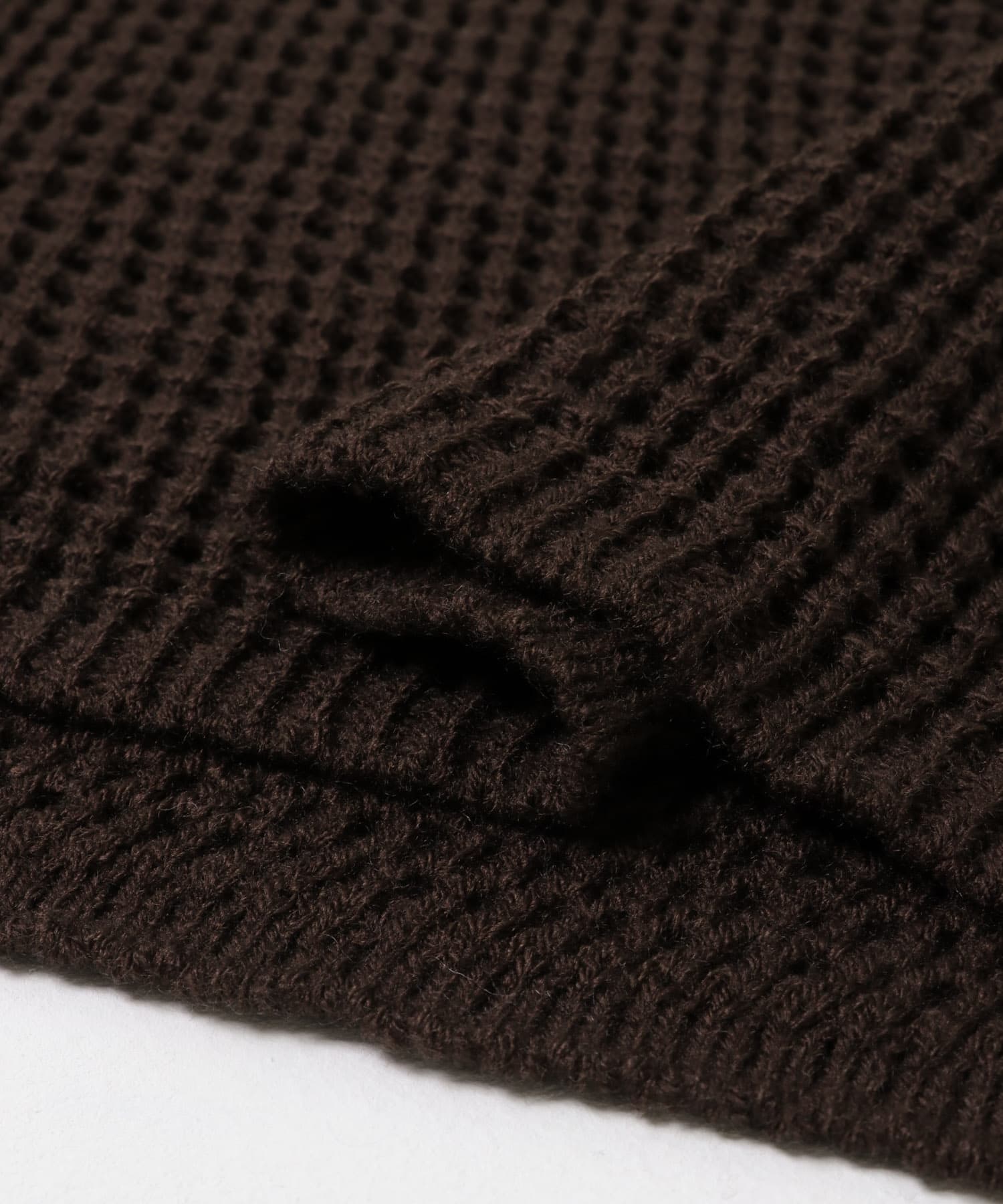 WポケットVネックニットカーディガン BROWN M