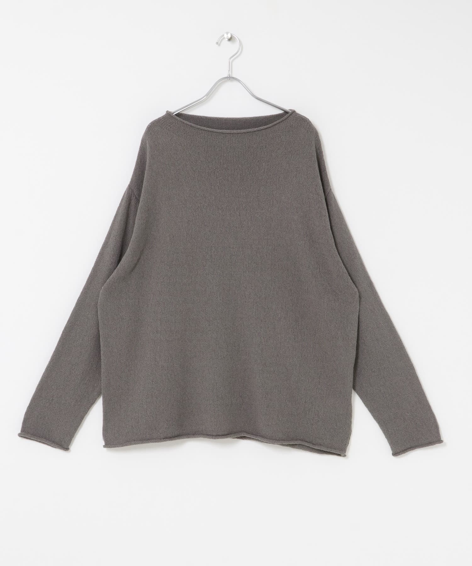 コットンタッチロールネックニット D.GRAY M