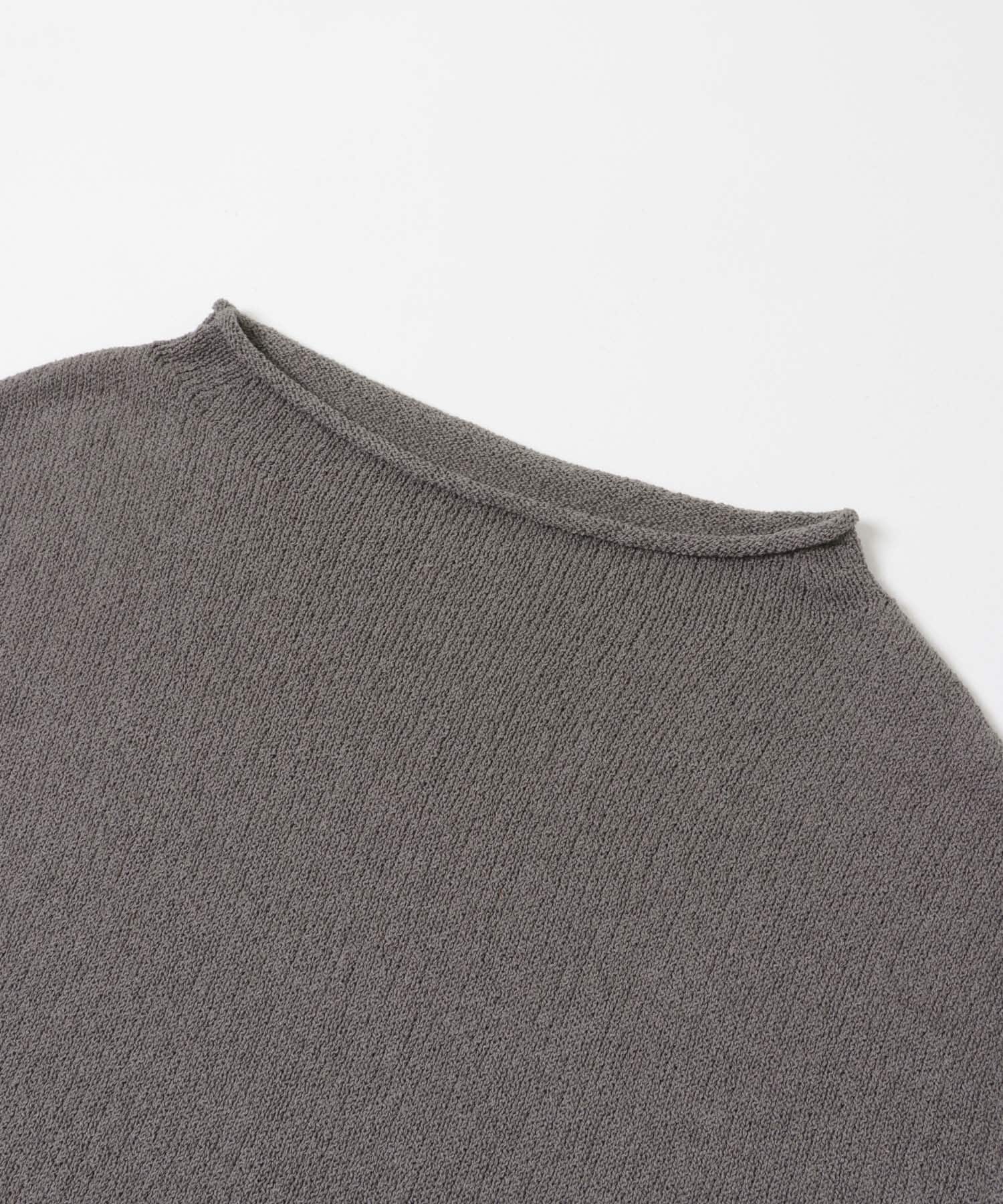 コットンタッチロールネックニット D.GRAY M