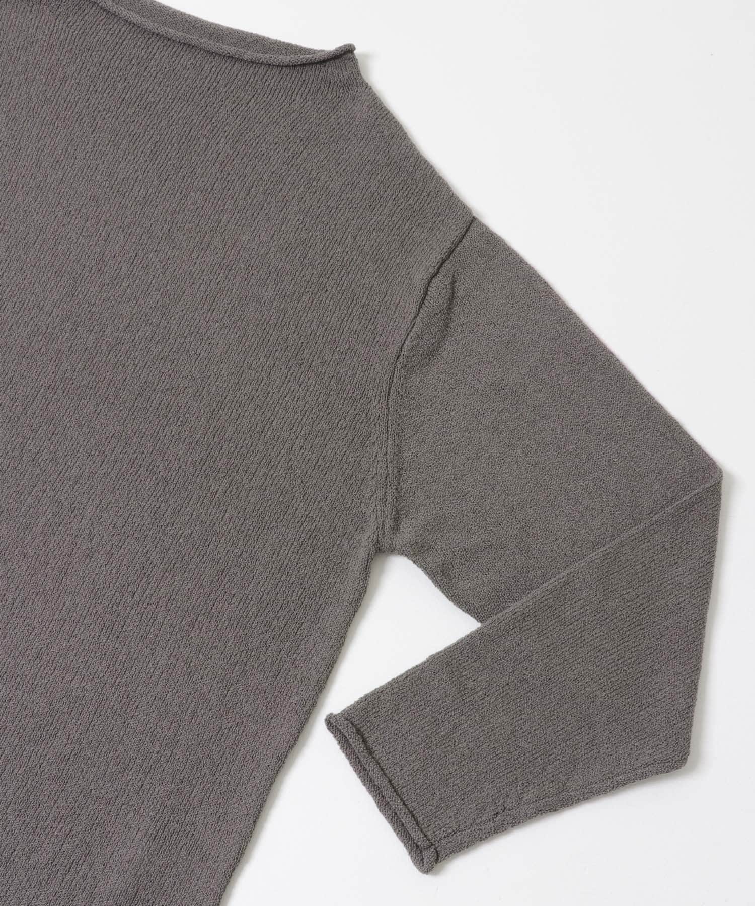 コットンタッチロールネックニット D.GRAY M