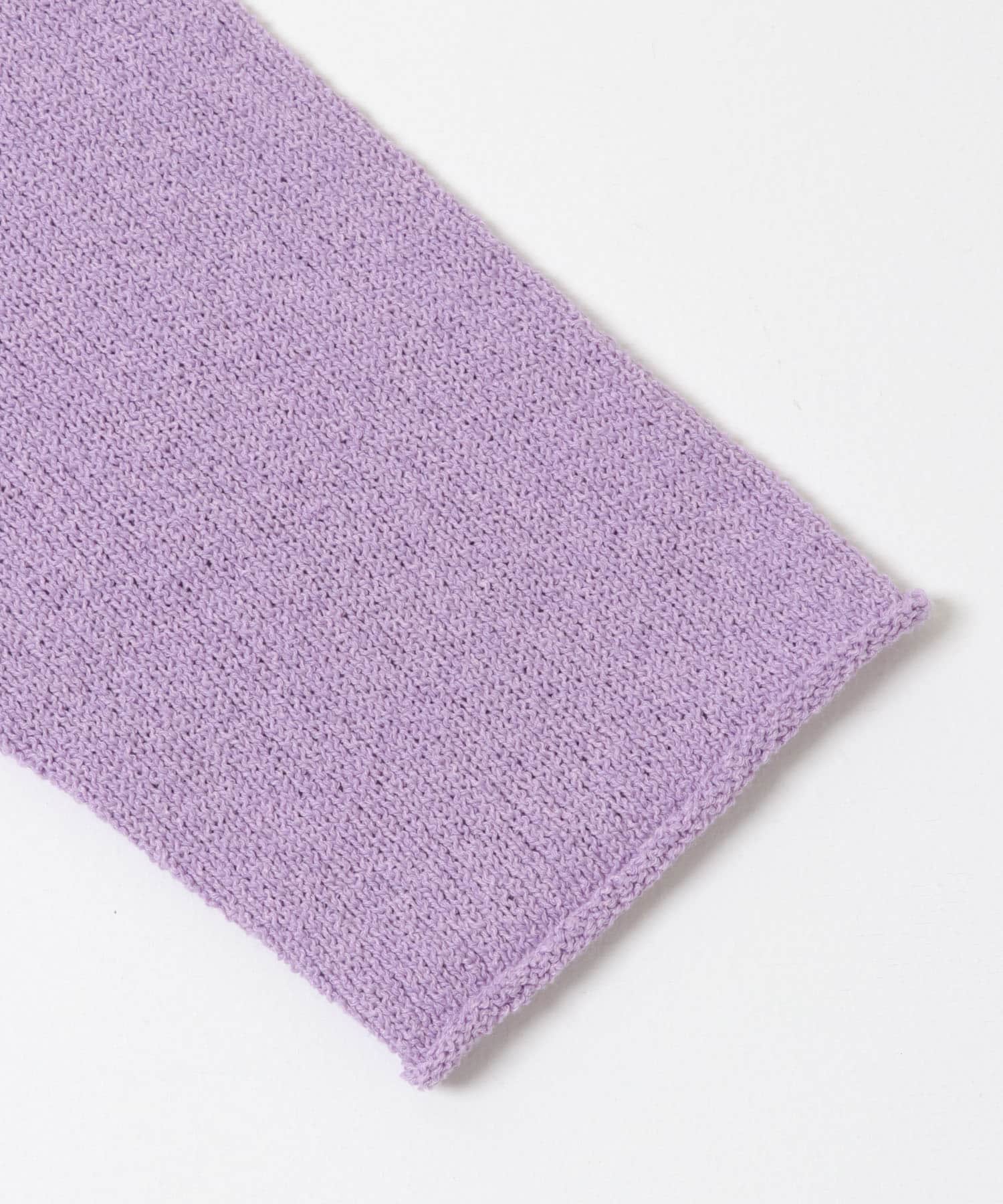 コットンタッチロールネックニット PURPLE M