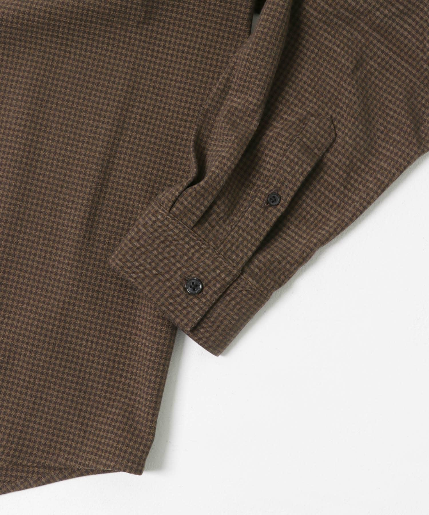 レギュラーカラーネクタイシャツ BRN CHECK M