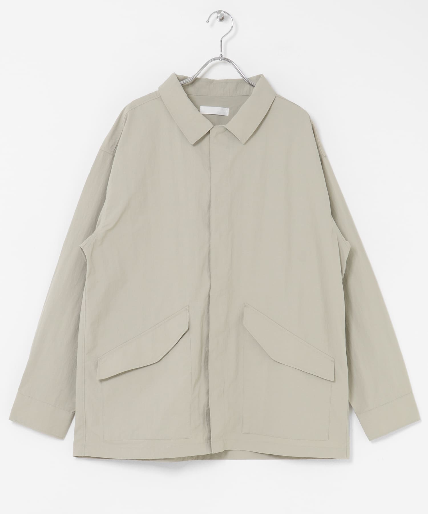 ユーティリティーロングスリーブシャツジャケット GREIGE M