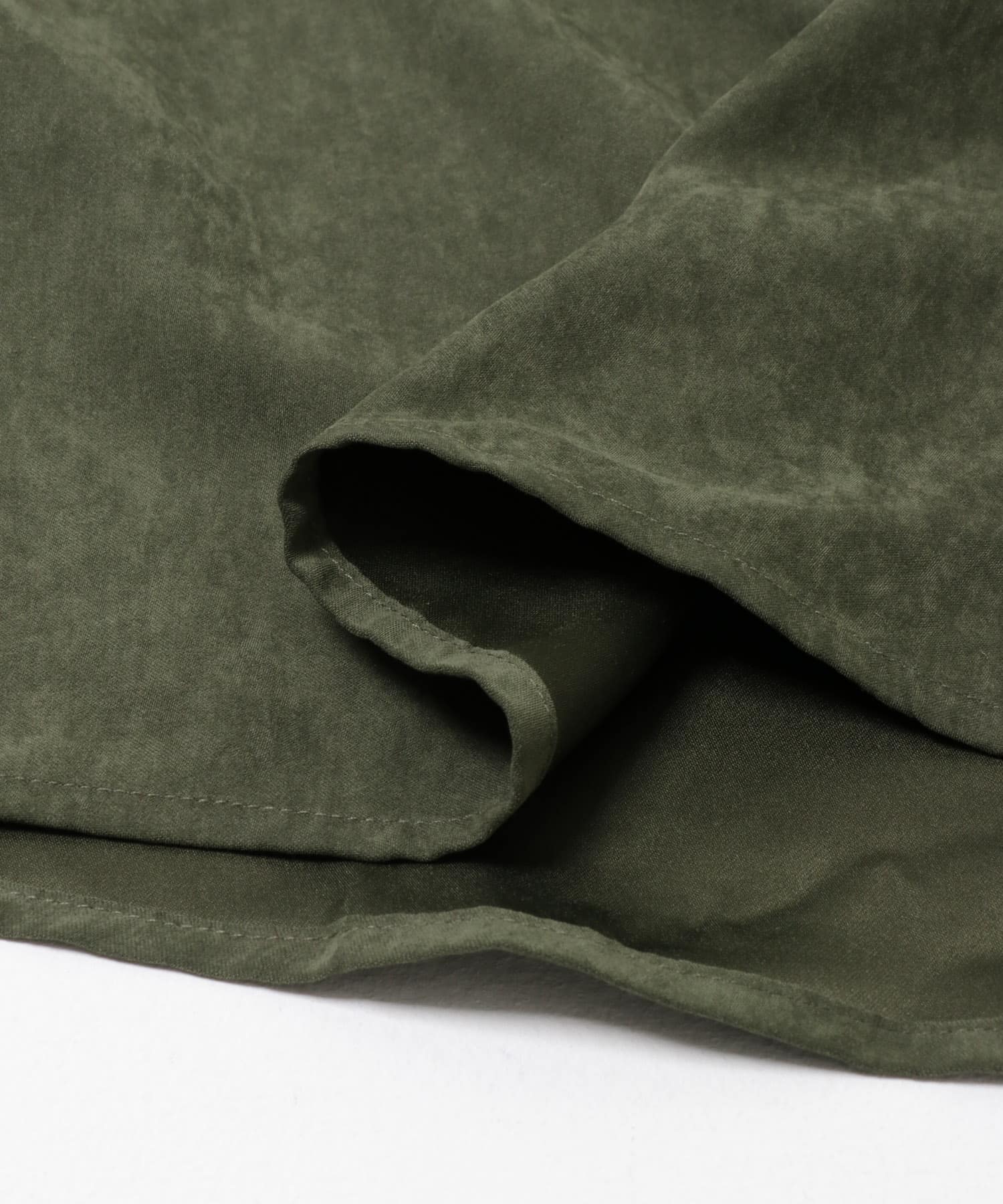 エクストラルーズピーチサテンショートスリーブシャツ GREEN M